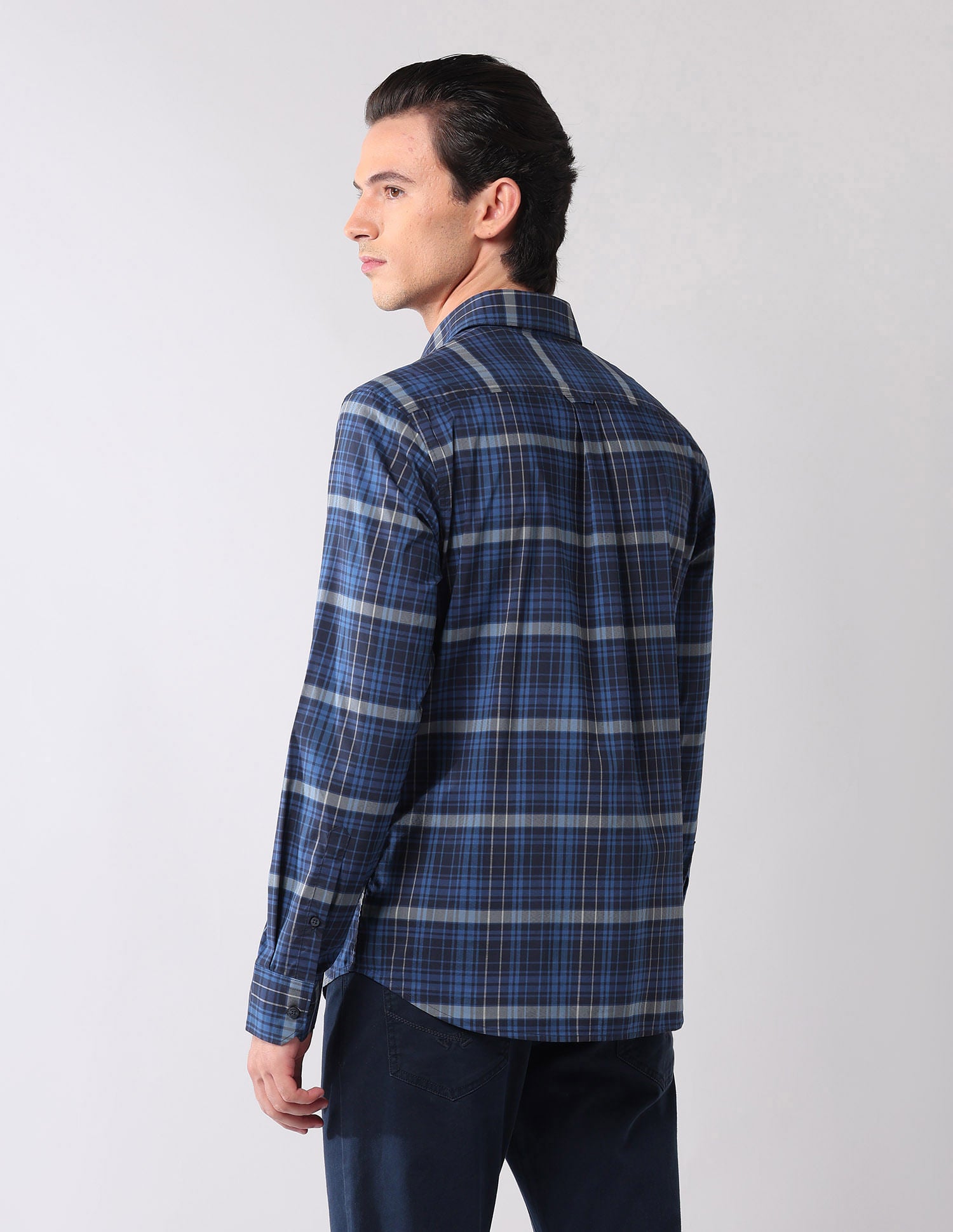 City Chronicles Modern Slim Fit Tartan Checked Shirt