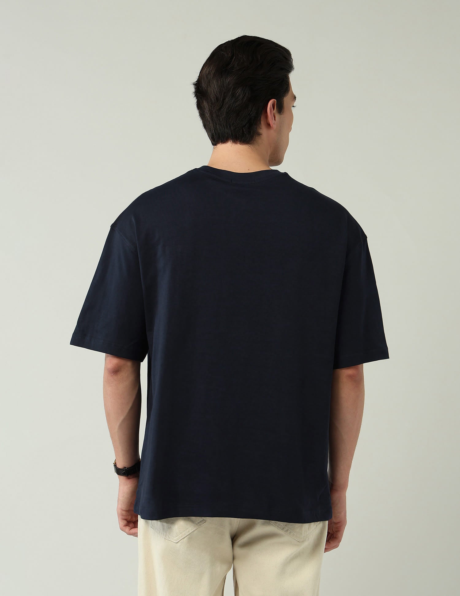 Street-Style Oversized Fit Solid T-Shirt
