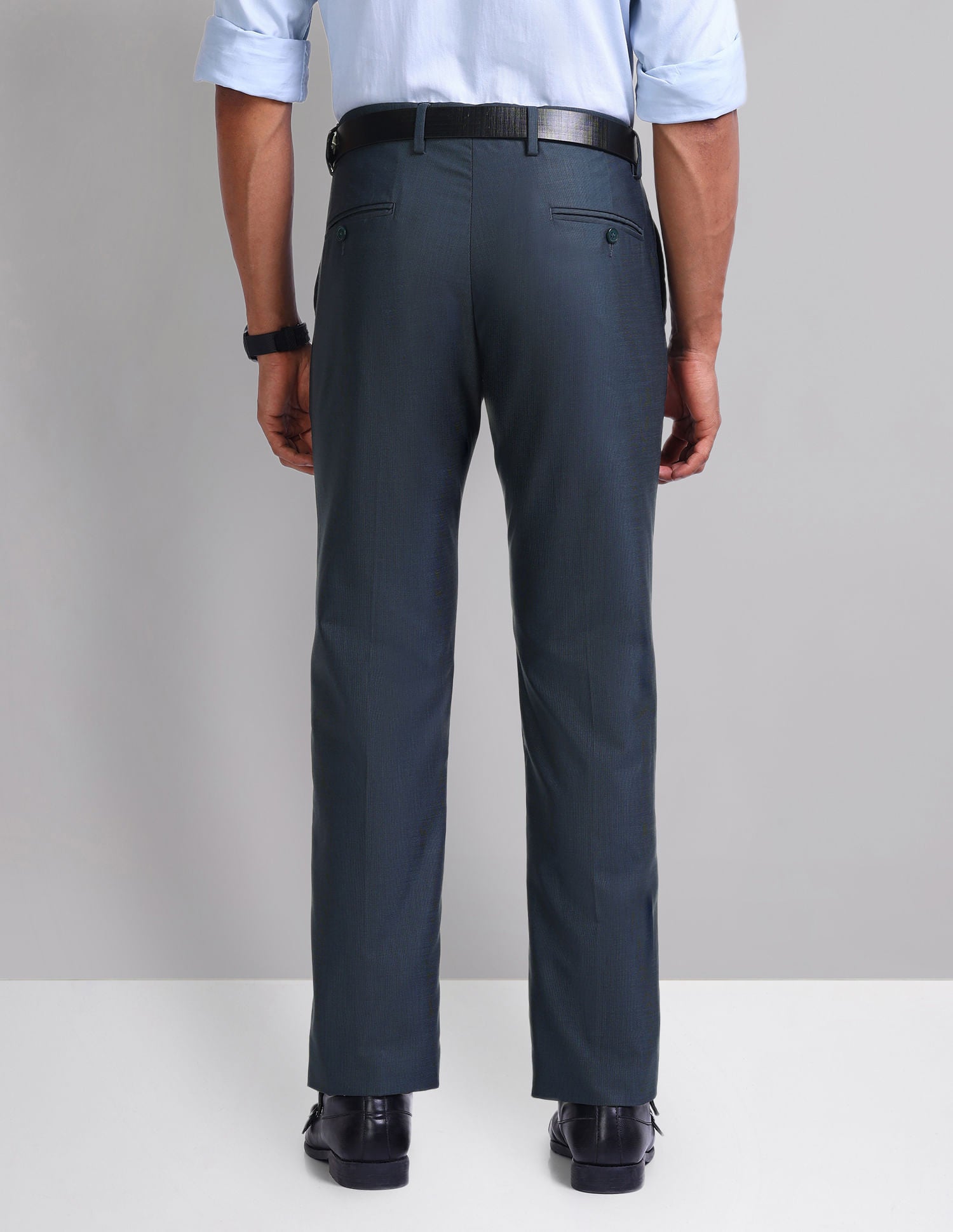 Evening Essentials Dobby Flat Front Trousers