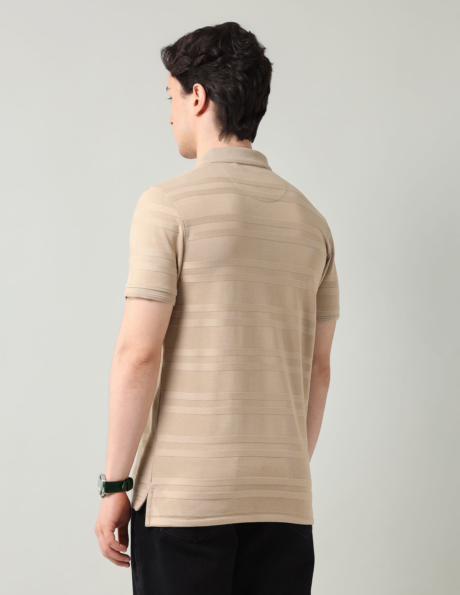Horizontal Striped Regular Fit Polo Shirt
