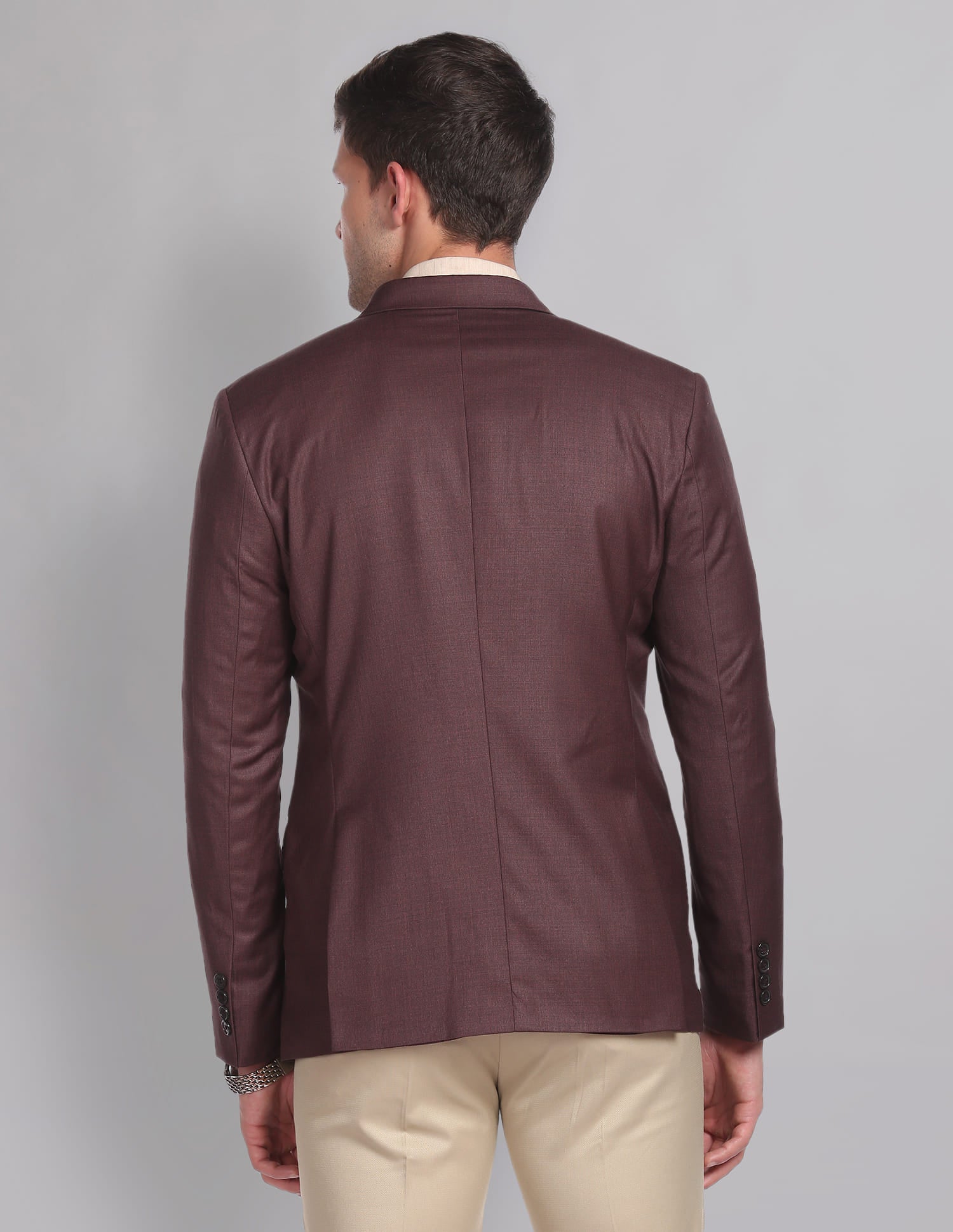 Twill Weave Heathered Formal Blazer
