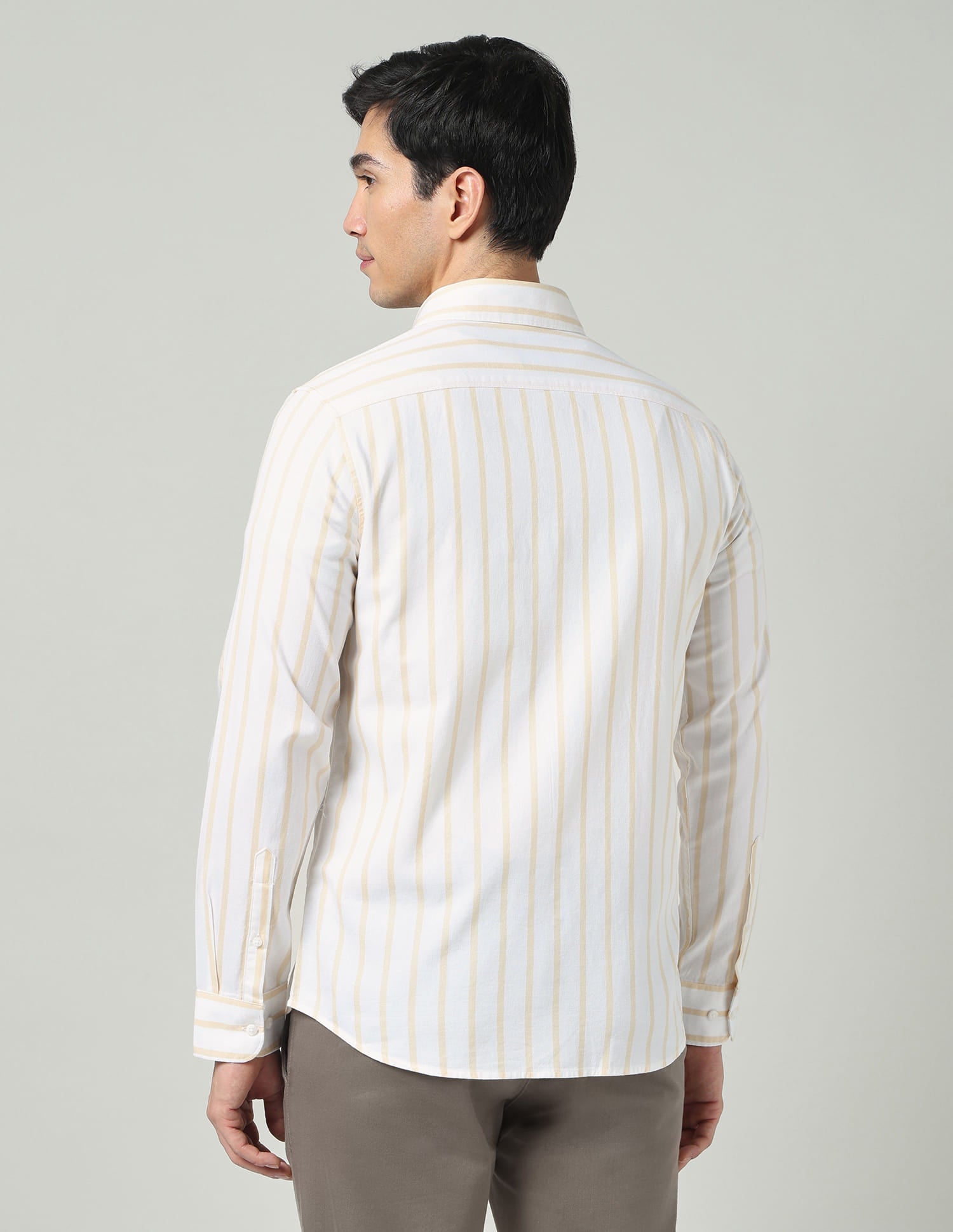 Feather-Light Vertical Striped Comfort Shirt