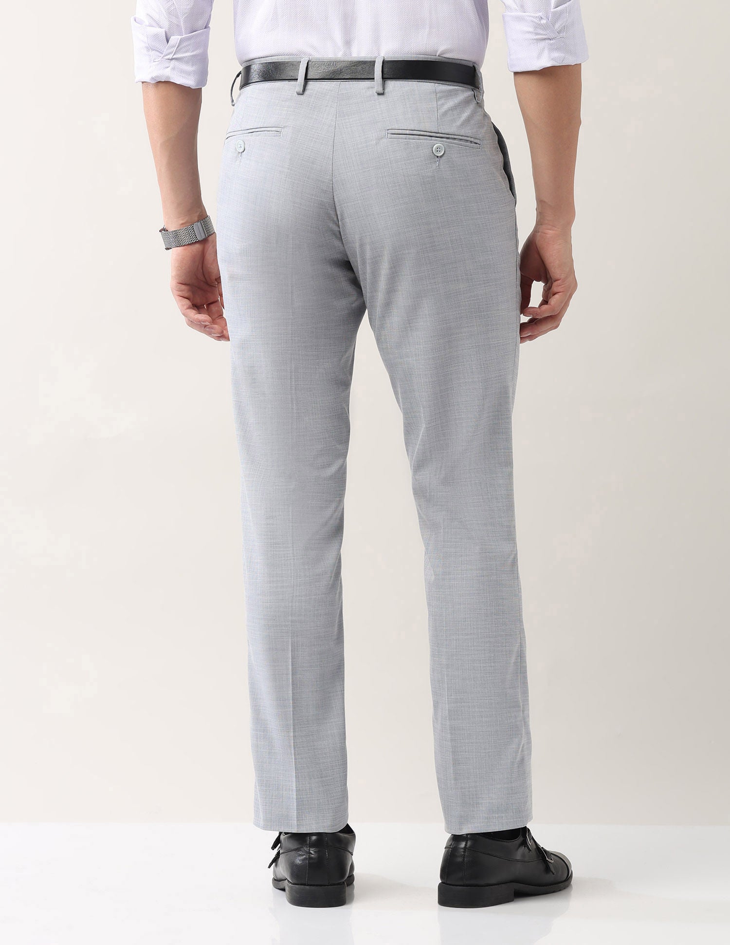 Everyday Wear Slim Fit Smart Flex Formal Trousers