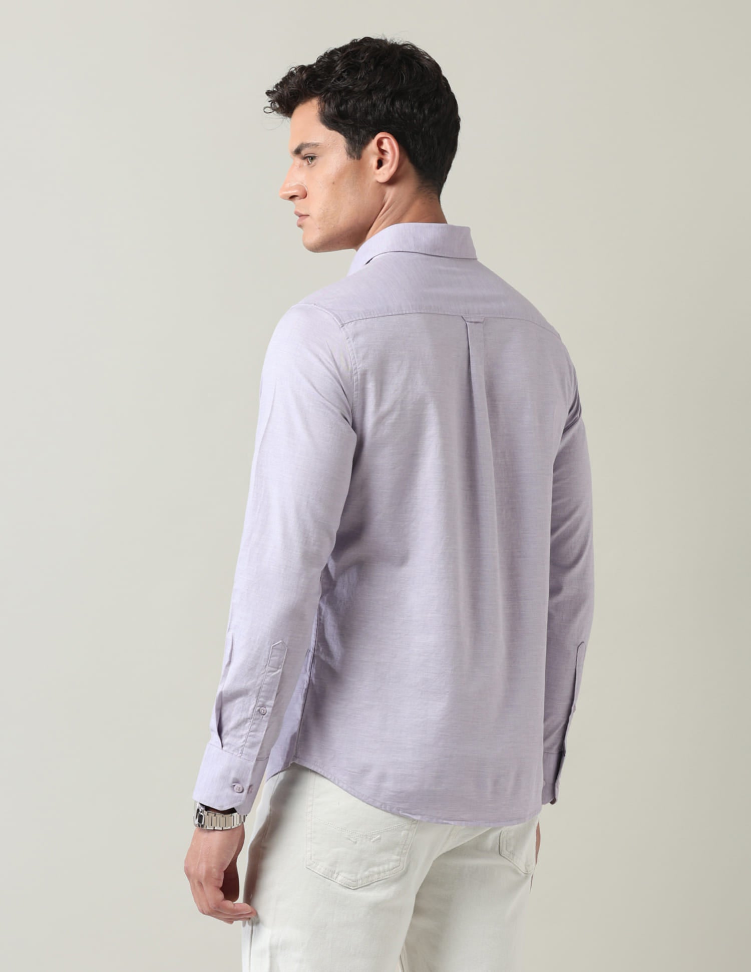 Solid Slim Fit Twill Shirt