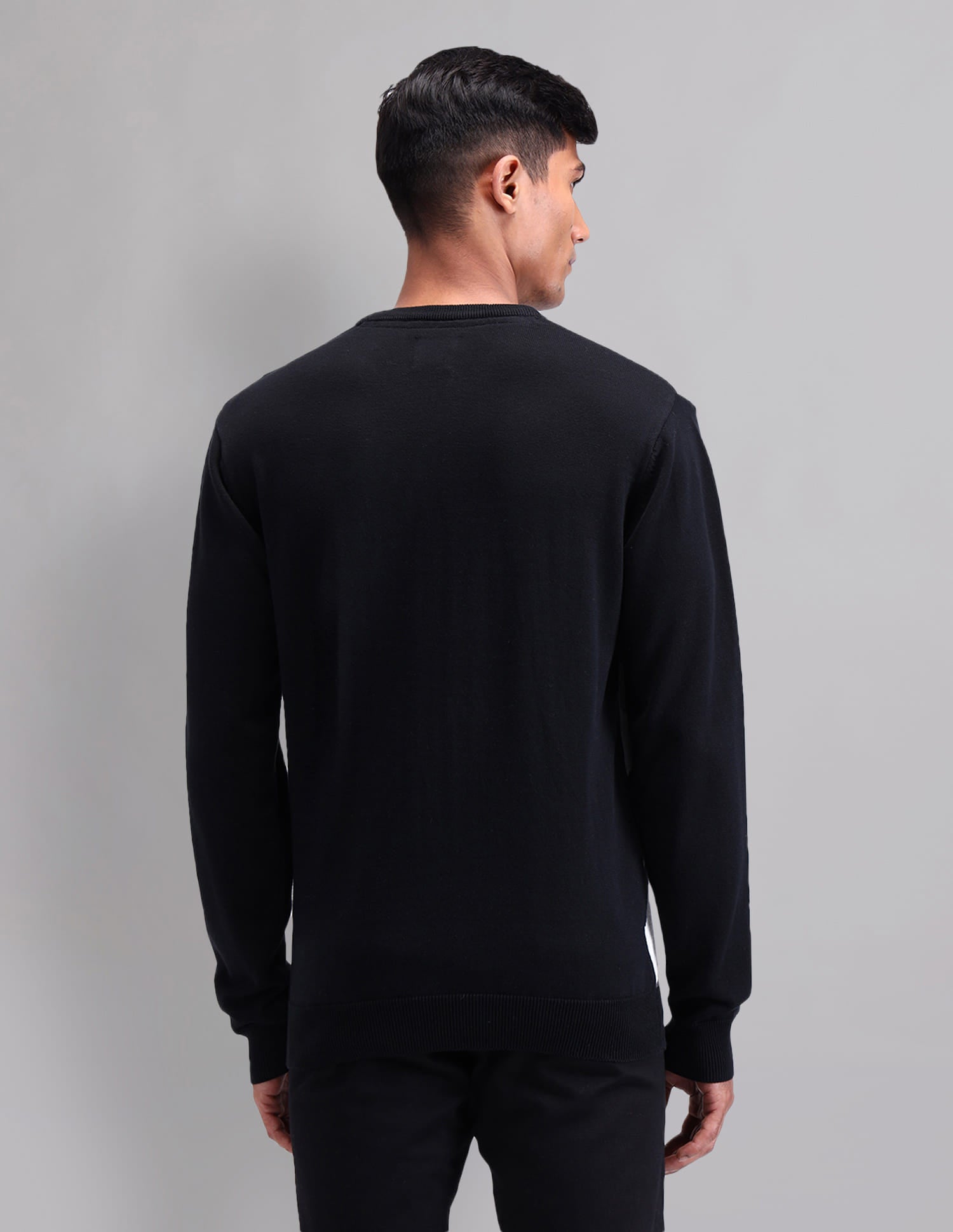 Elevated Essential Modern Slim Fit Patterned Knit Sweater