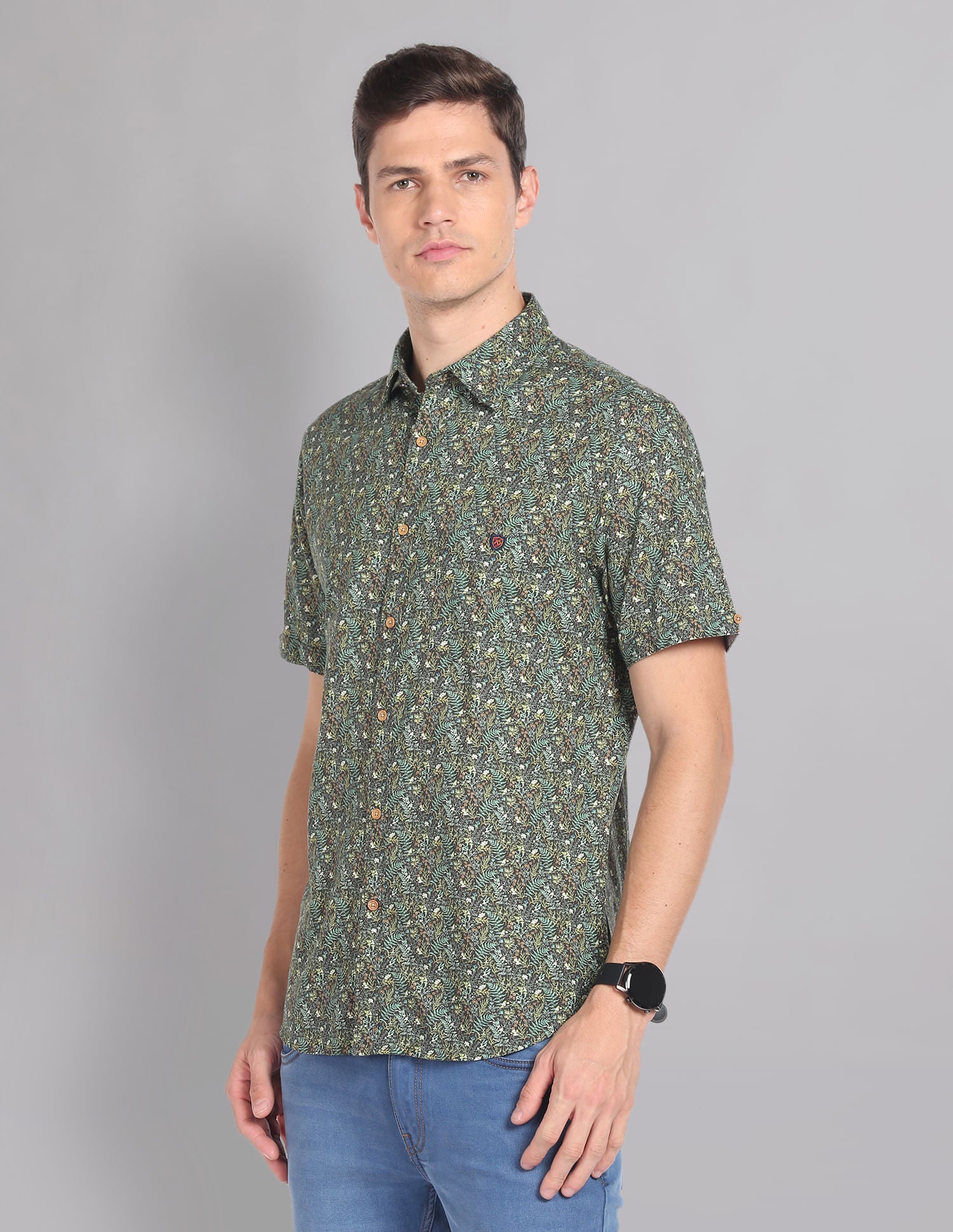 Island Classic Tropical Print Cotton Shirt