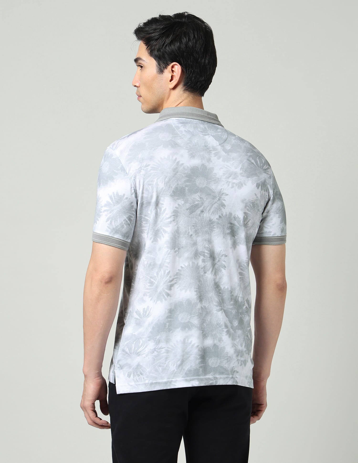Vogue Fit Floral Printed Slim Fit Polo Shirt