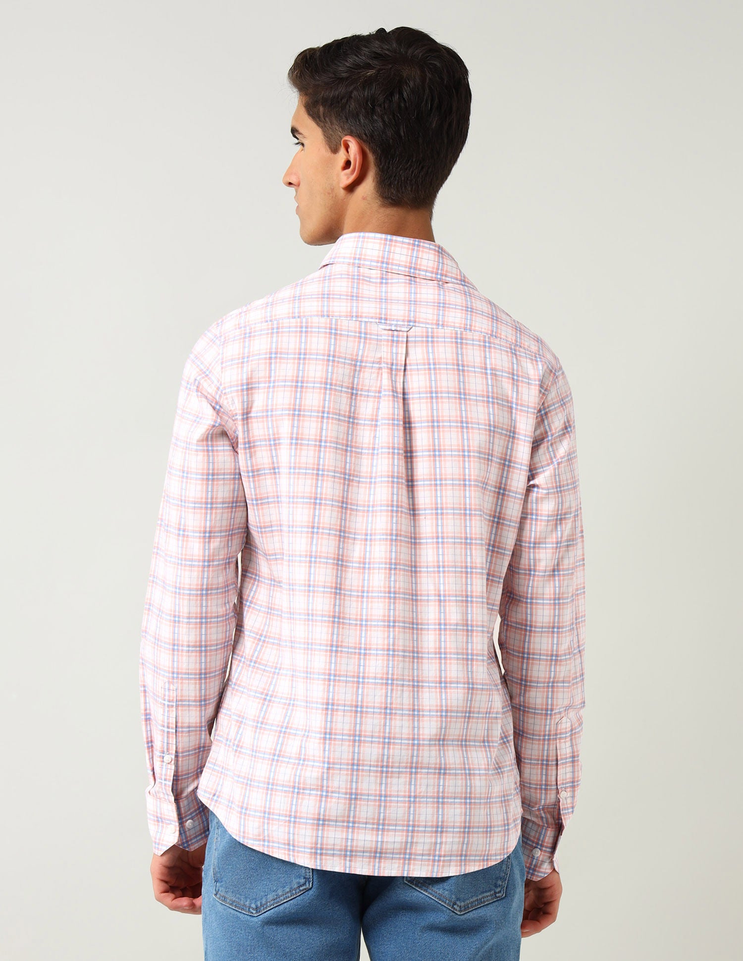 City Chronicles Modern Slim Fit Tartan Checked Shirt