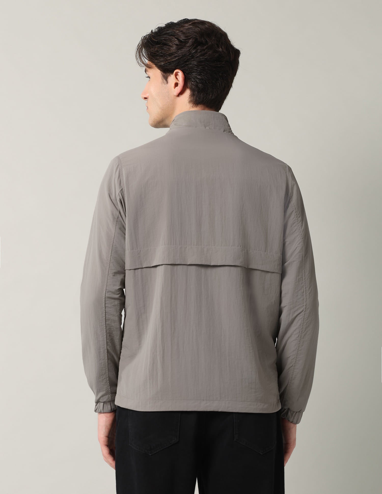 Solid Regular Fit Reversible Jacket