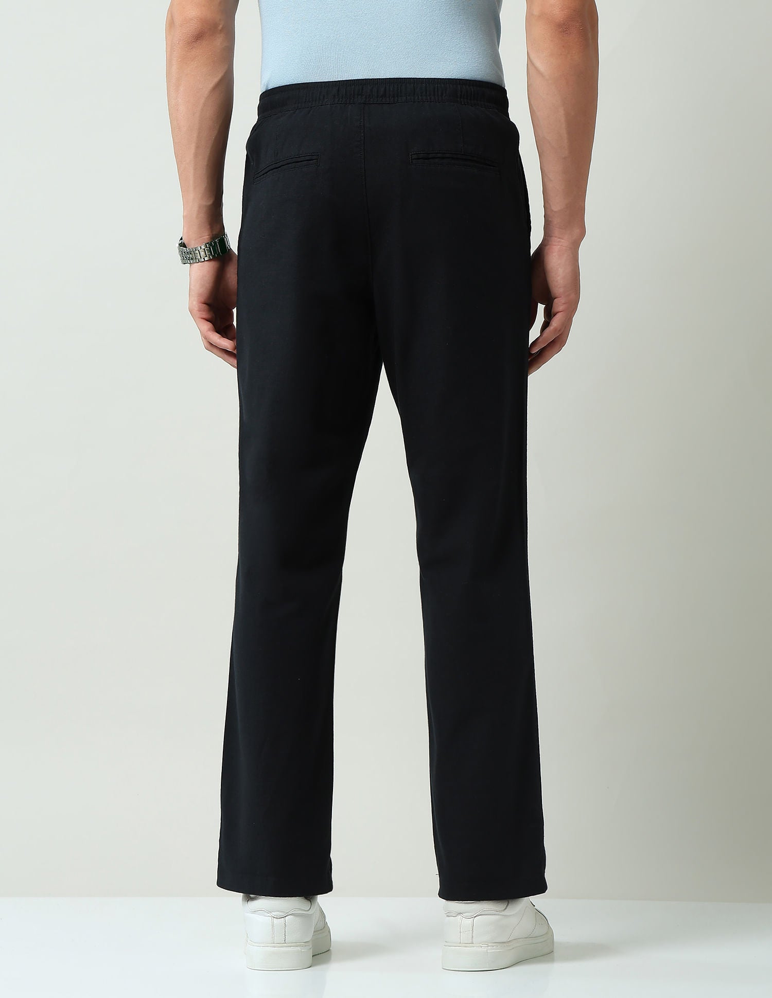 Work Essential mid Rise Regular Fit Trousers