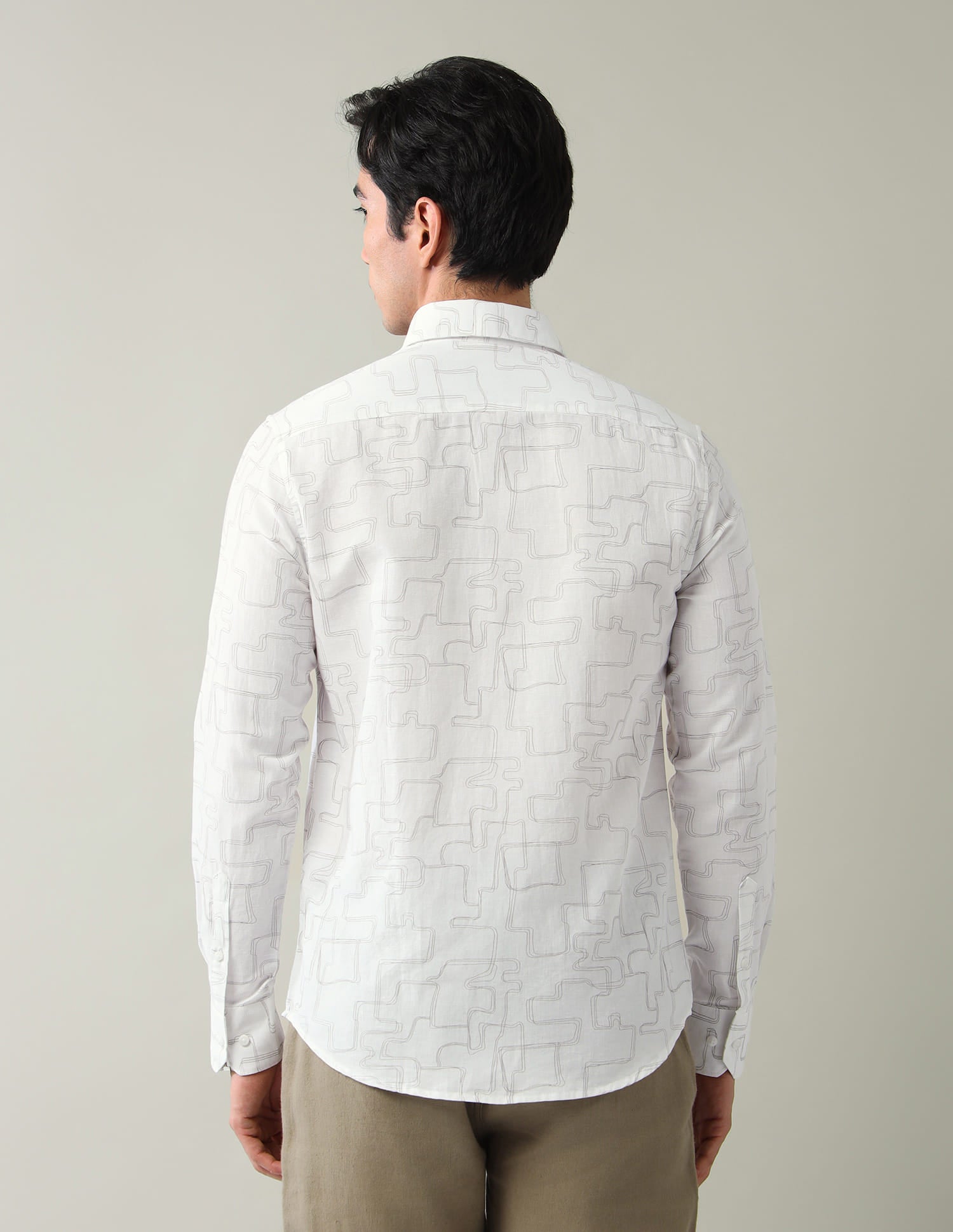 Geometric Printed Slim Fit Shirt