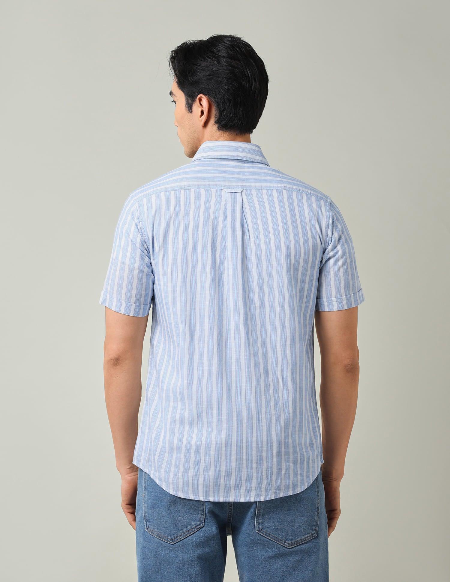 Modern Slim Fit All-Over Self Design Shirt