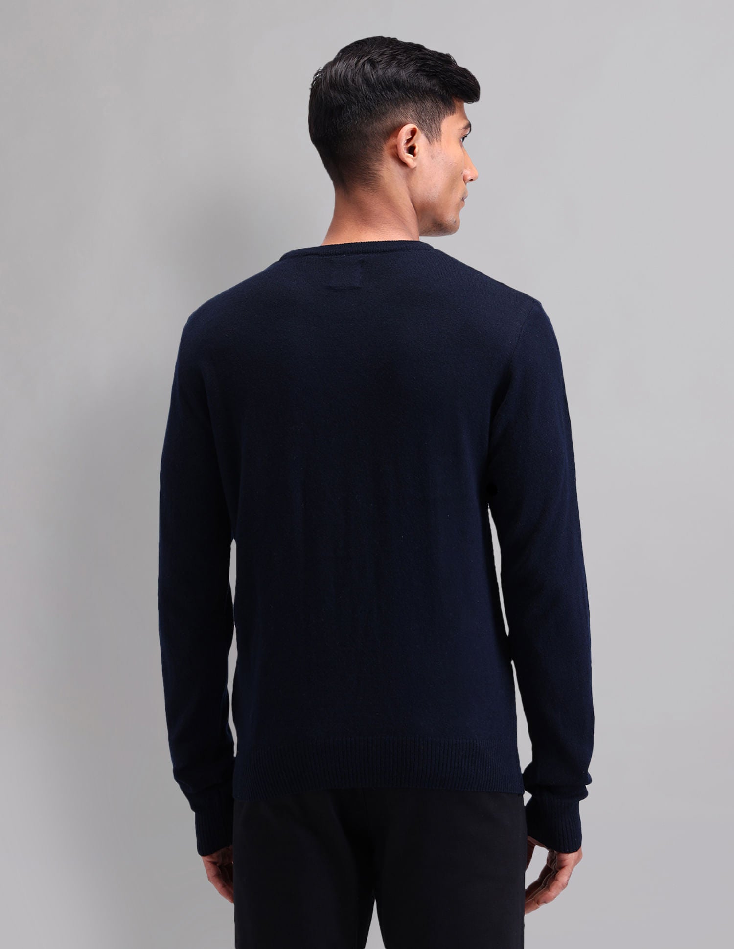Elevated Essential Modern Slim Fit Patterned Knit Sweater