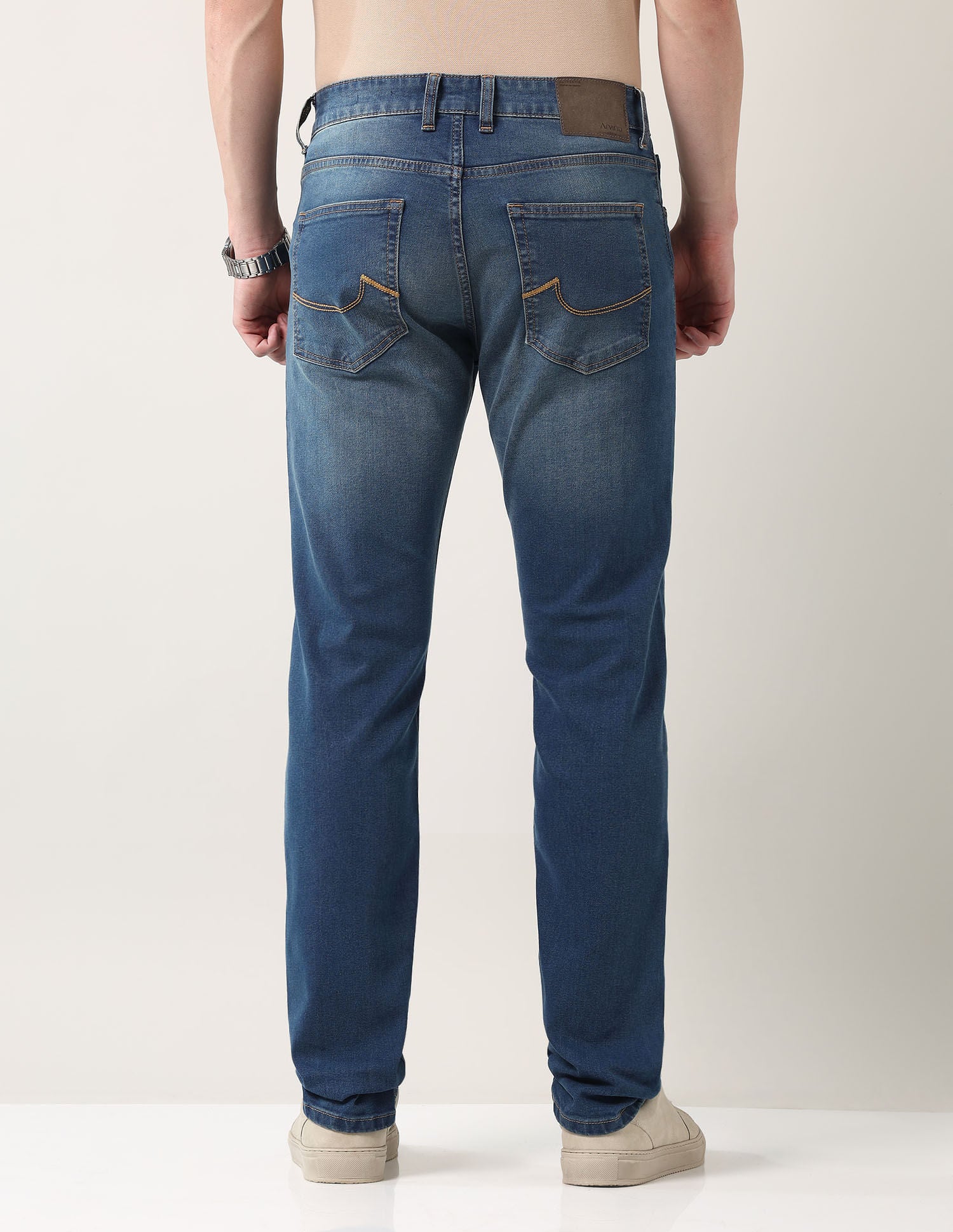 Easy-on slim Fit Mid Rise Jeans