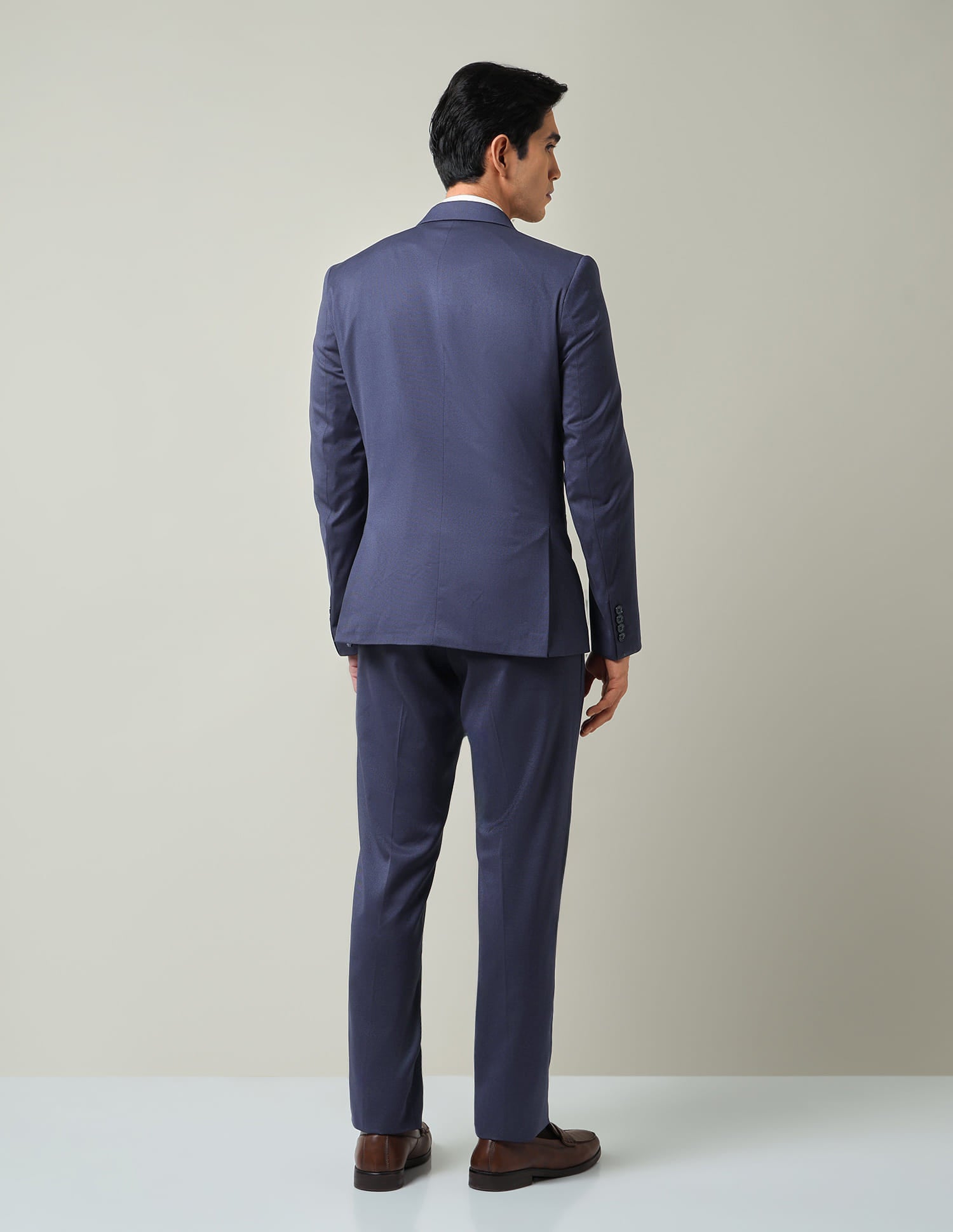 Boardroom Essential Solid Regular Fit Dobby Weave Suit