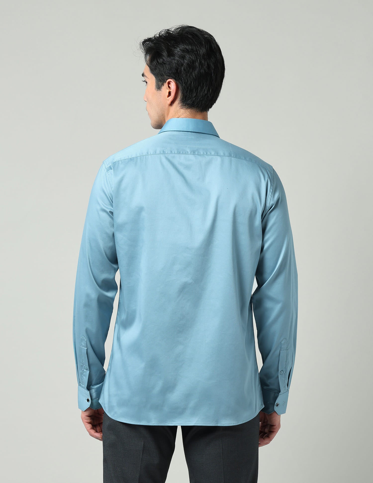 Comfort Alchemy Solid Satin Slim Fit Shirt