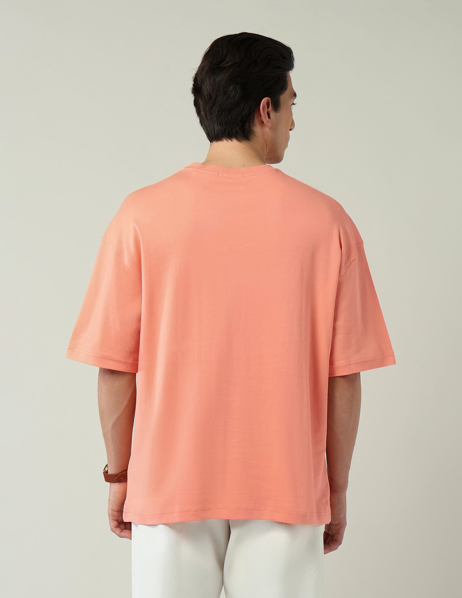 Street-Style Oversized Fit Solid T-Shirt