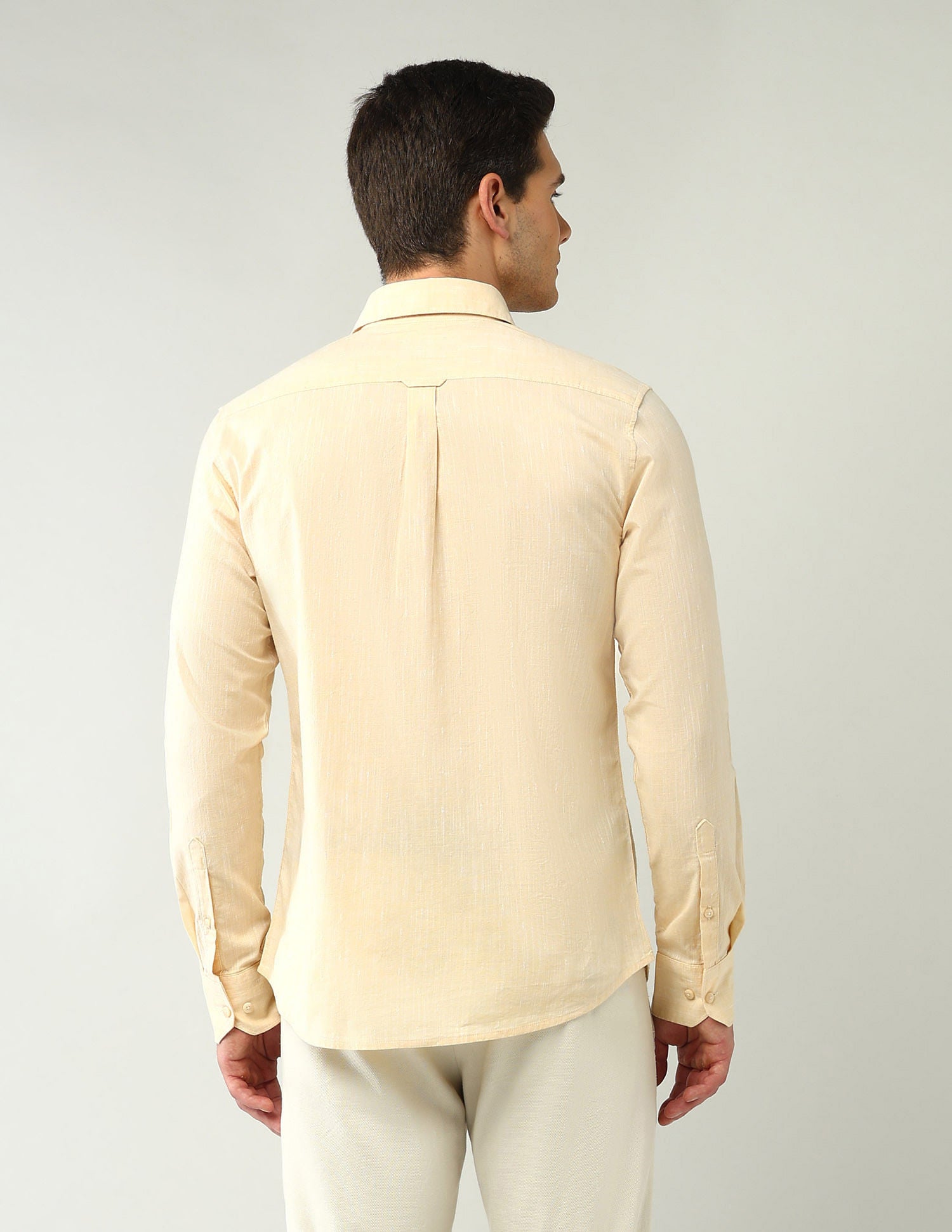 Corporate Ready Modern Slim Fit Self-Design Shirt