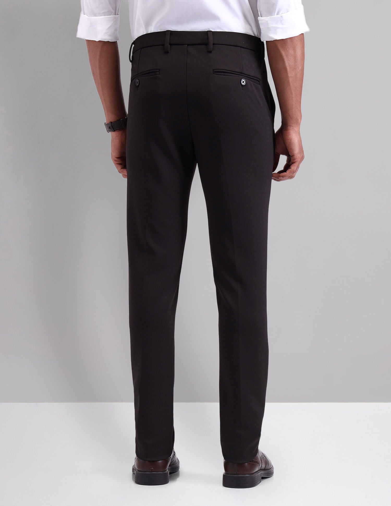 Office Classic Regular Fit Solid Trousers