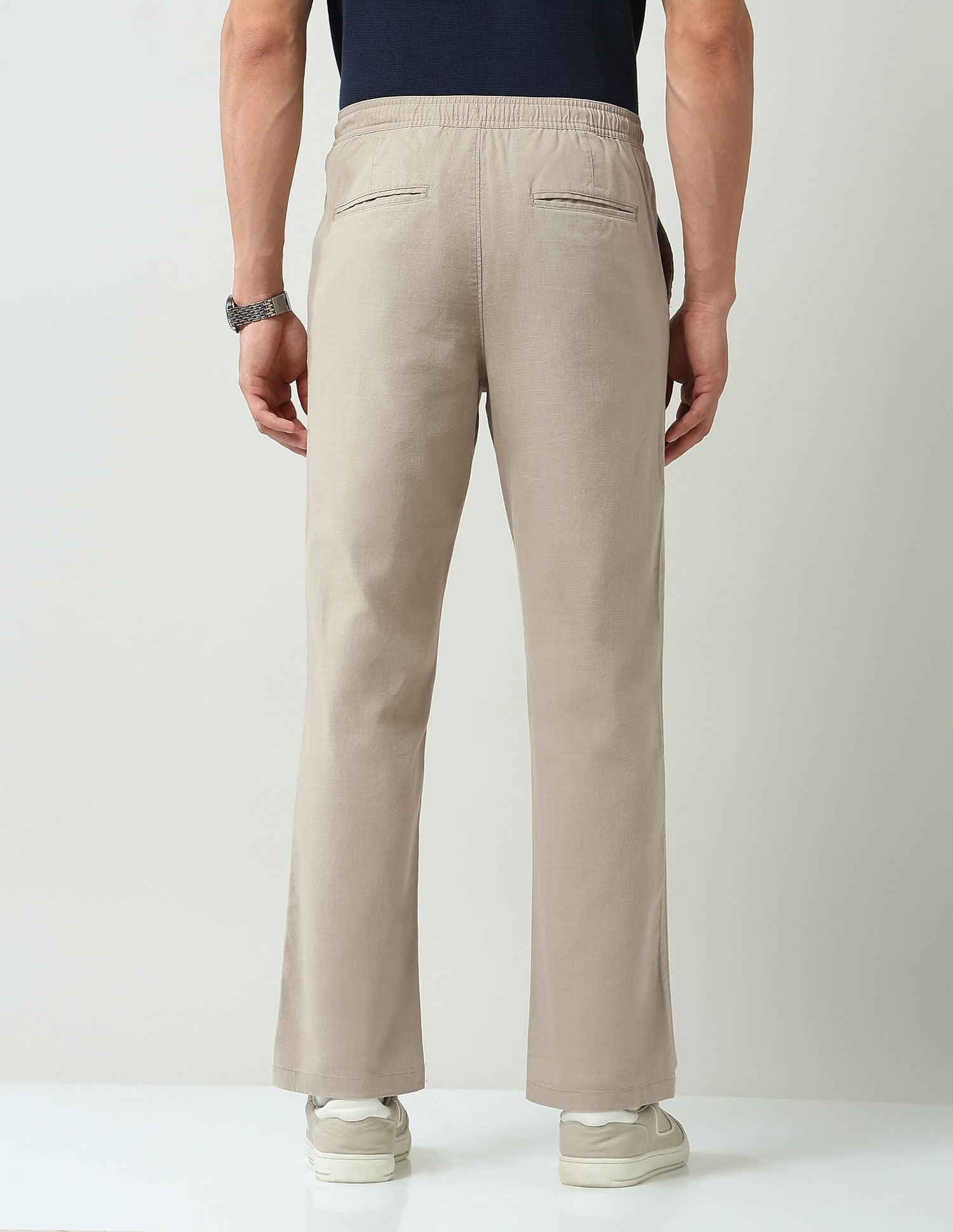 Work Essential mid Rise Regular Fit Trousers