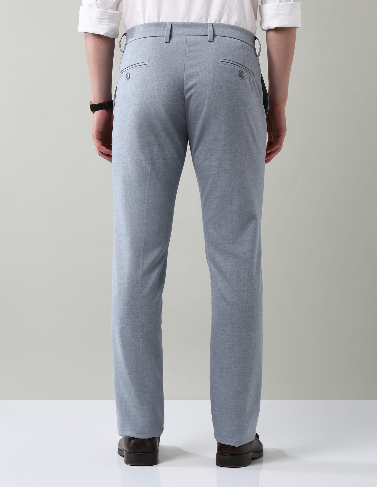 Textured Regular Fit Trousers
