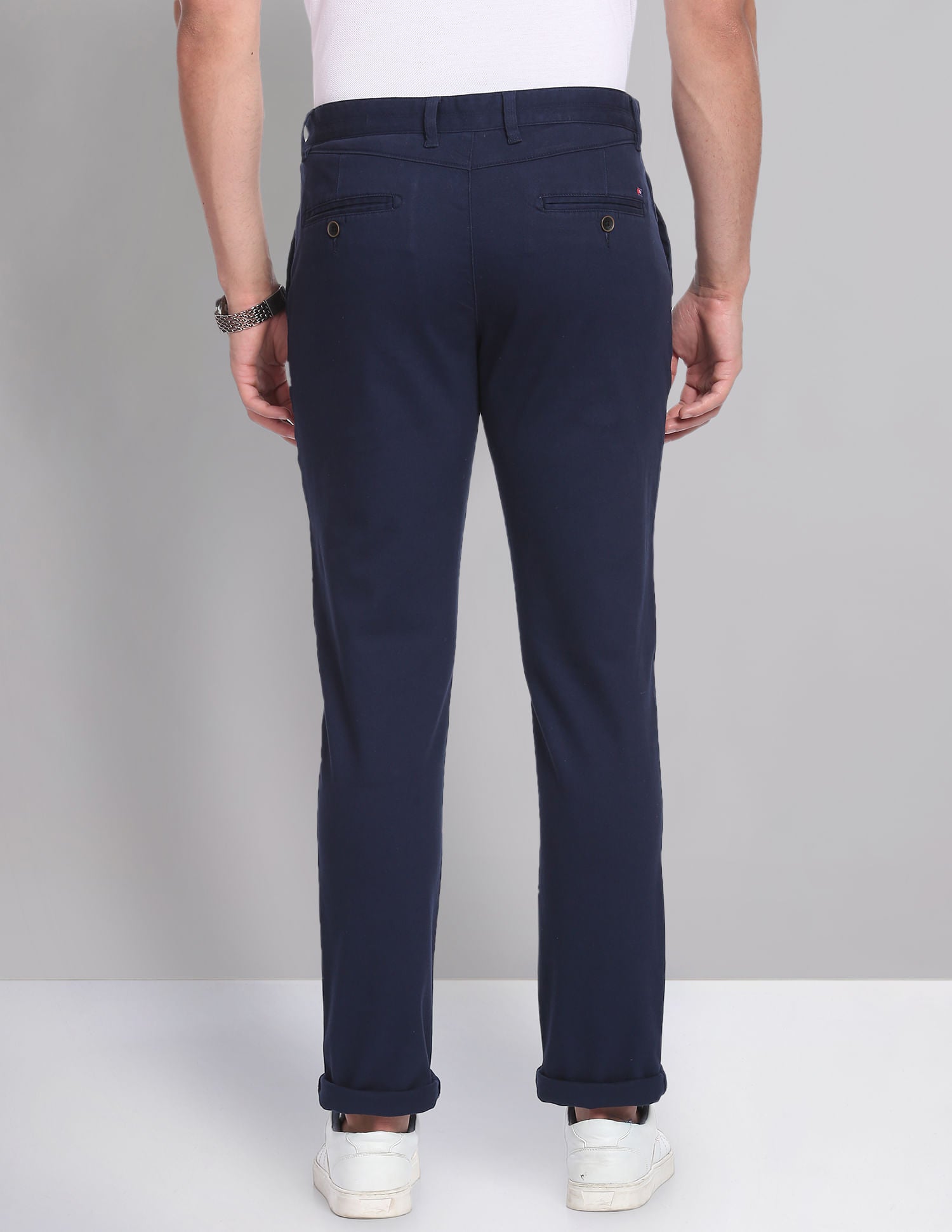 Edged Modern Slim Fit Solid Casual Chinos