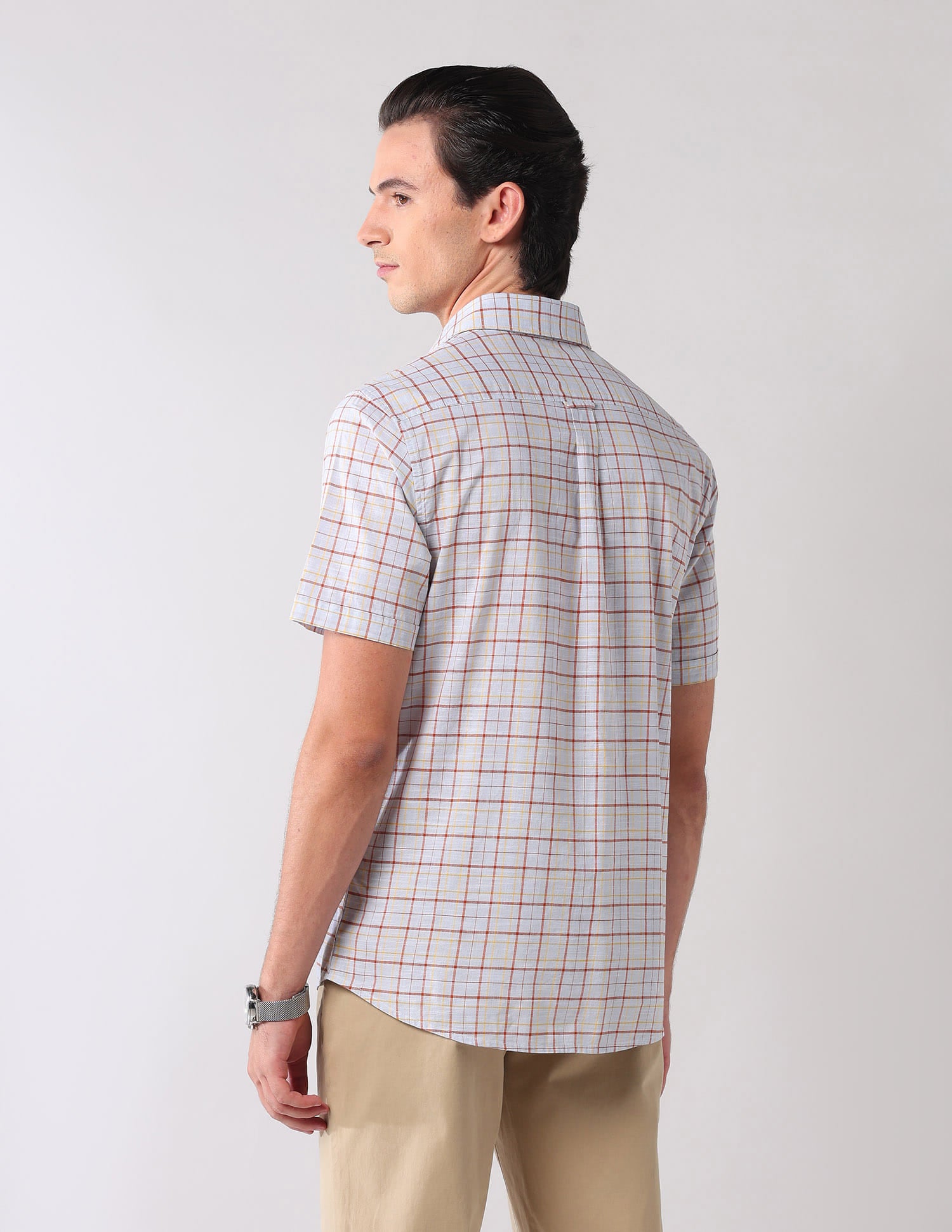 City Chronicles Modern Slim Fit Tartan Checked Shirt