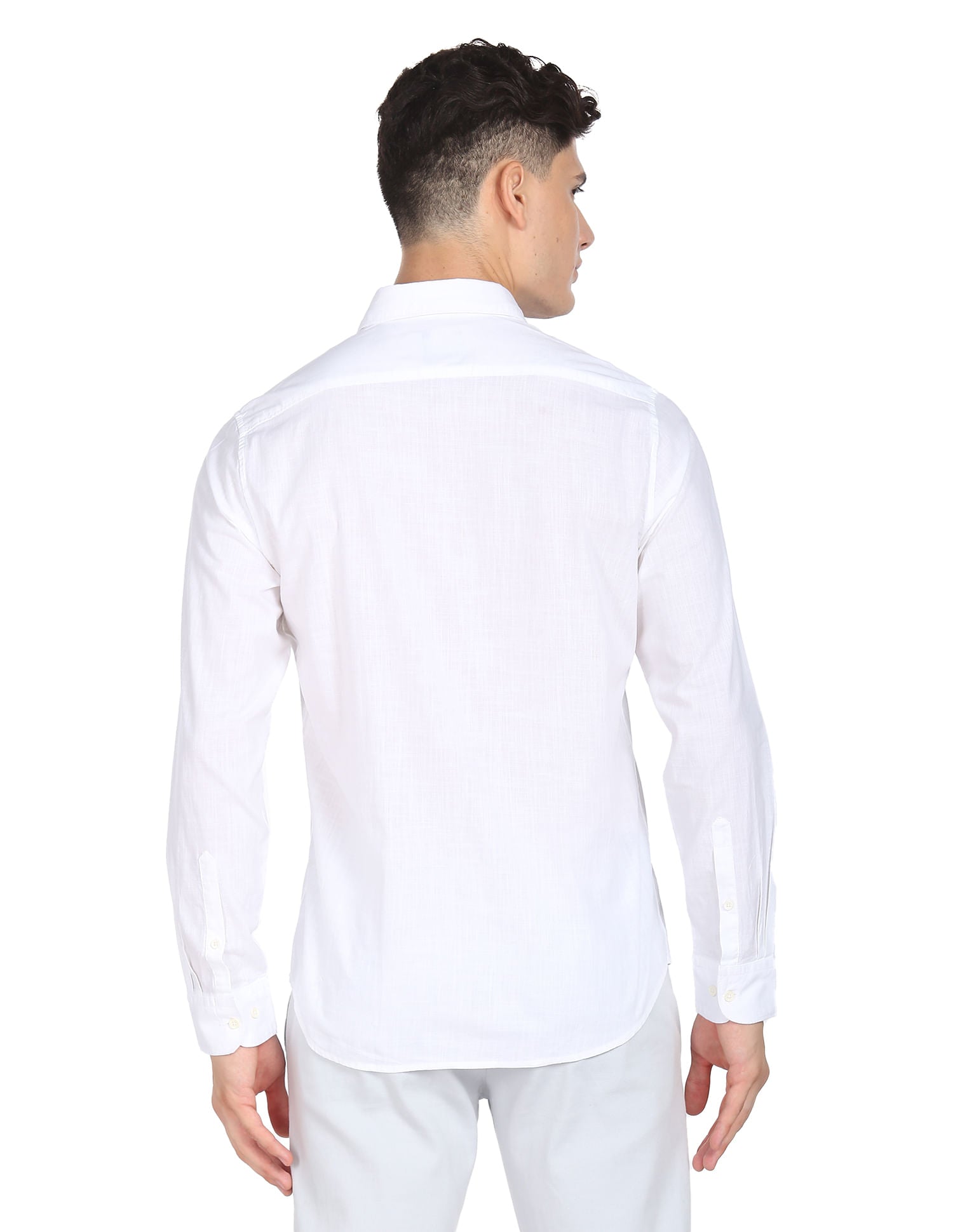 Regular Modern Slim Fit Solid Casual Shirt