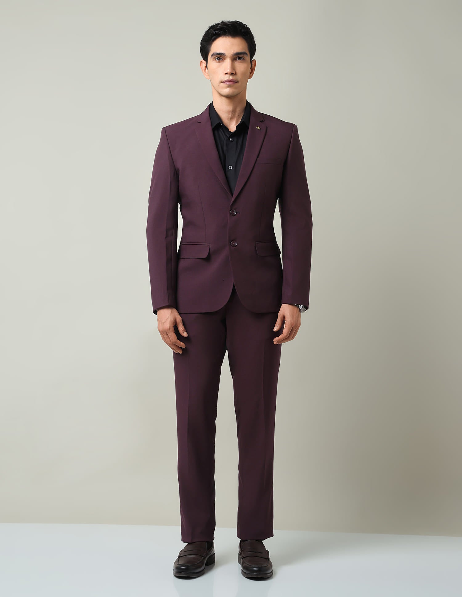 Wardrobe Staple Solid Regular Fit Suit