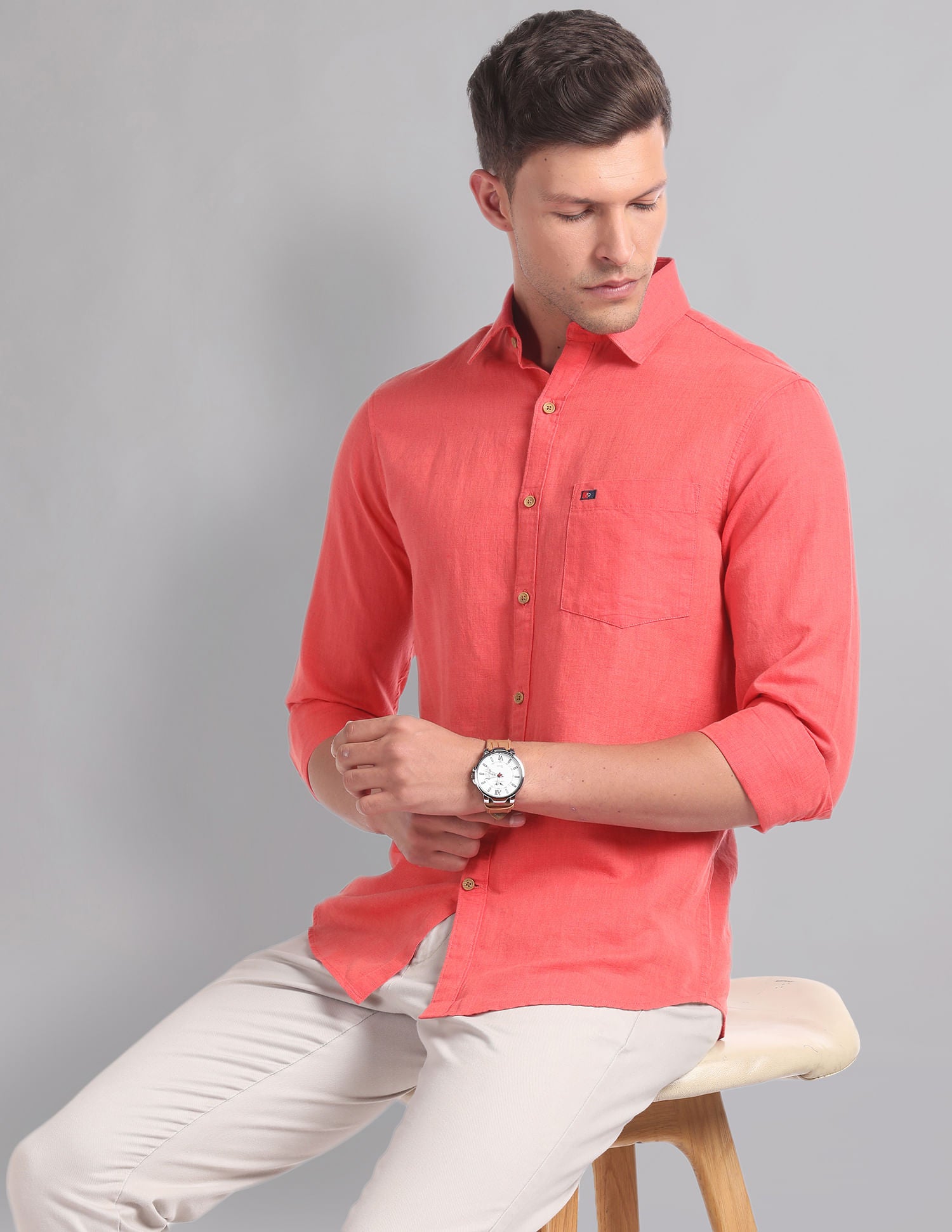 Timeless Essential Cotton Linen Slim Summer Shirt