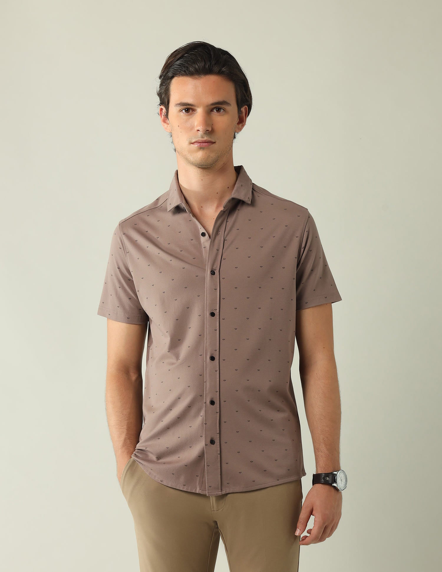 Regular Slim Fit All-Over Printed Shirt