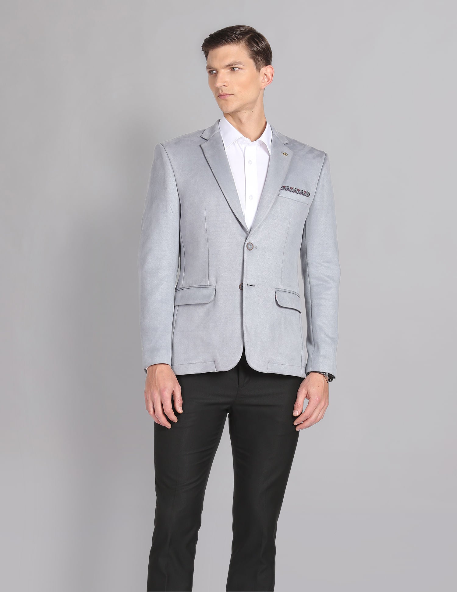 Style Vault Solid Performix Knit Blazer