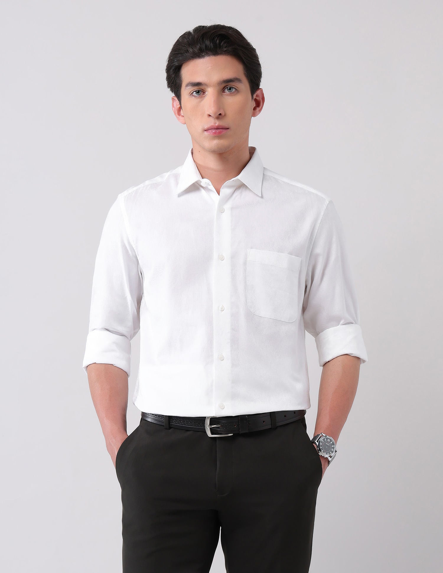 Stylish Textured Regular Fit Shirt