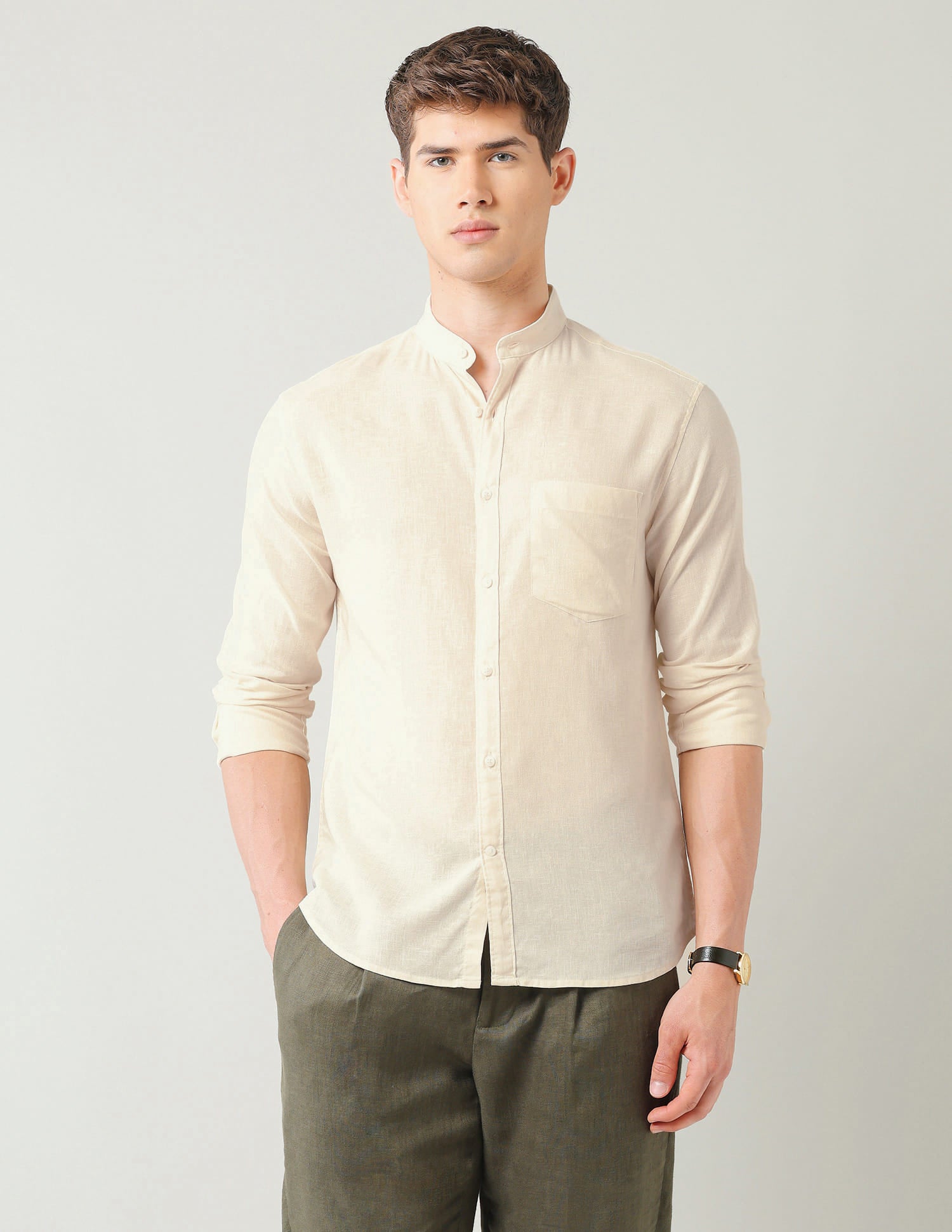 Solid Slim Fit Shirt 2