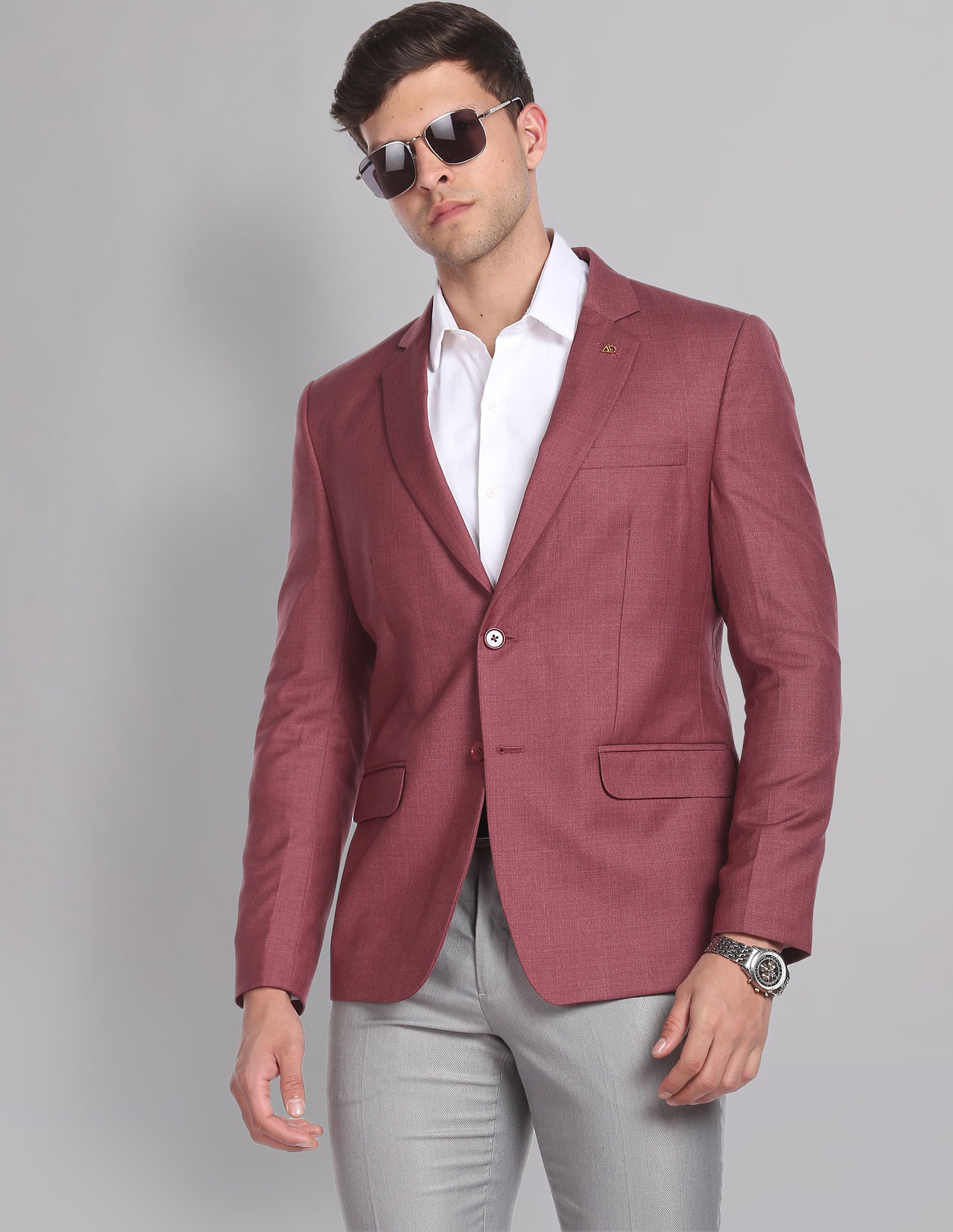 Heathered Tailored Fit Formal Blazer