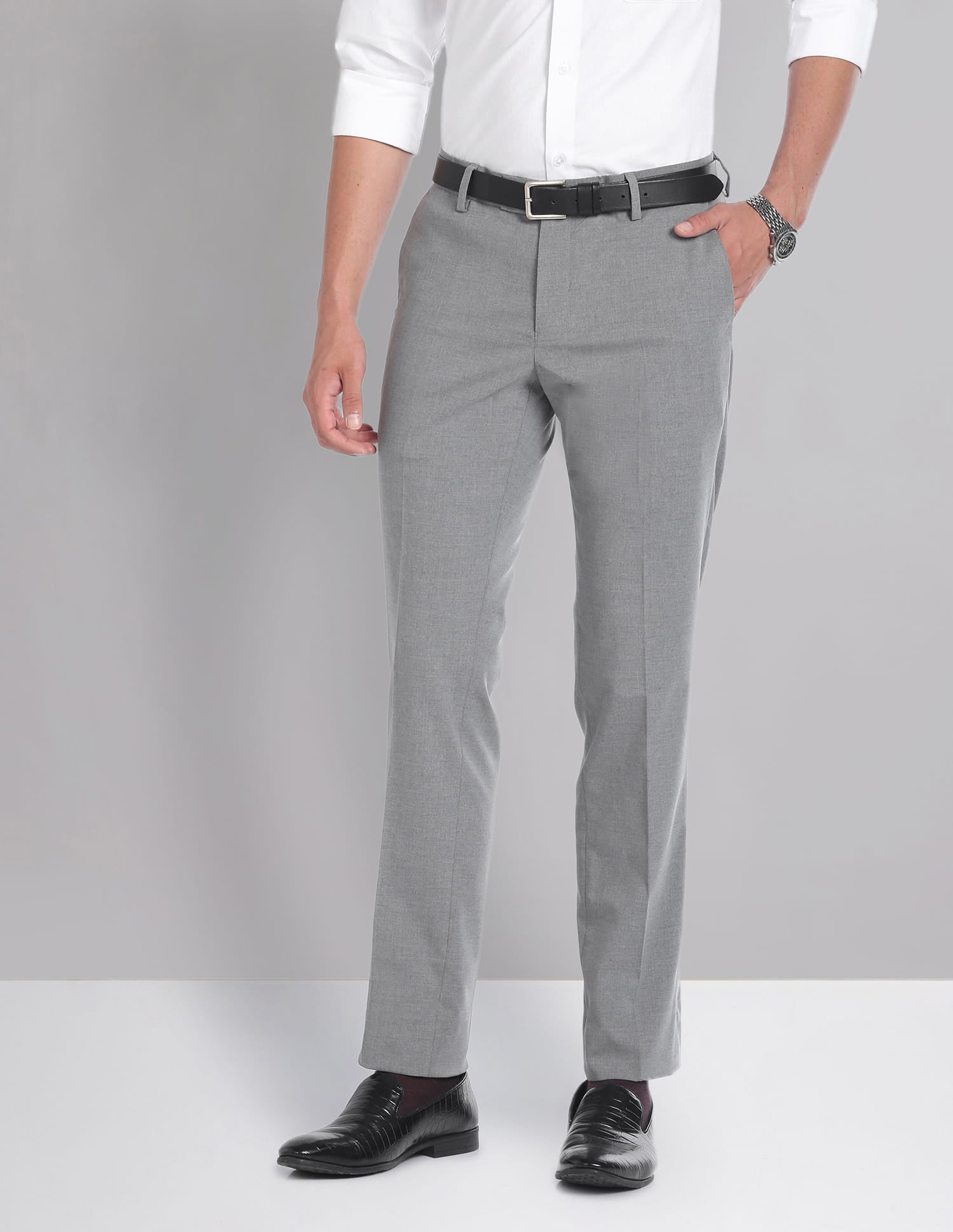 Grey Mens Trousers