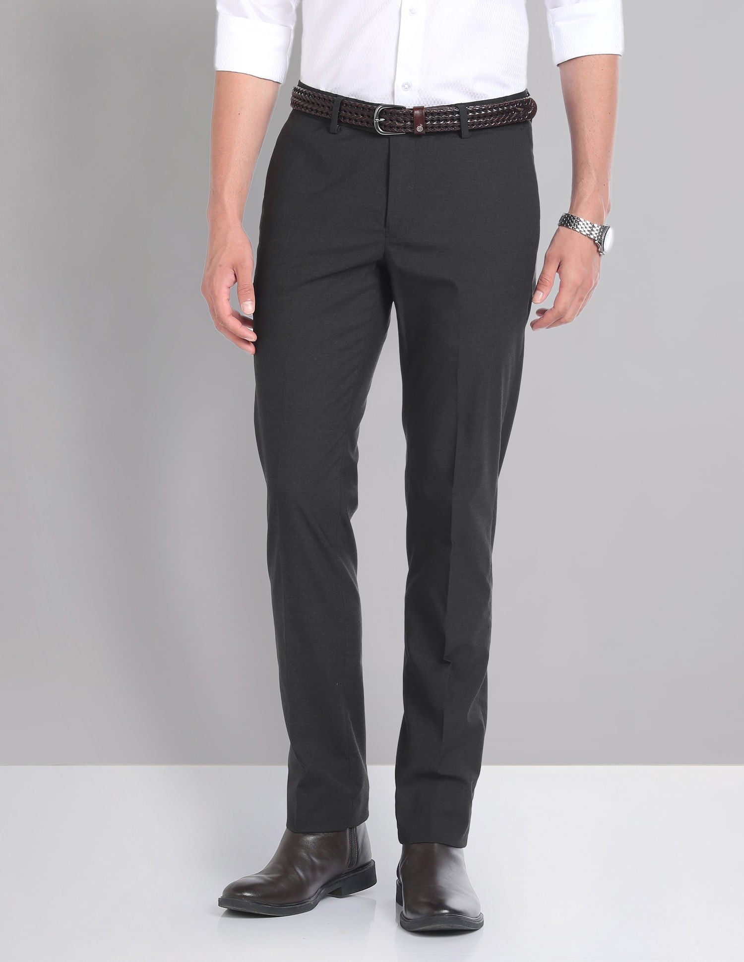 Trend-Setter Mid Rise Heathered Trousers