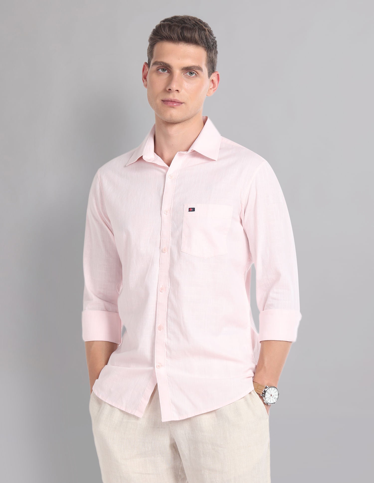 Playfully Patterned Slim Fit Summer Shirt