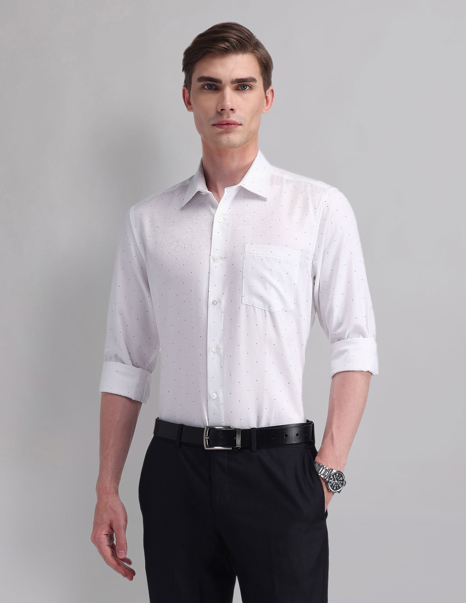 Gentleman Canvas Slim Fit Pure Cotton Shirt