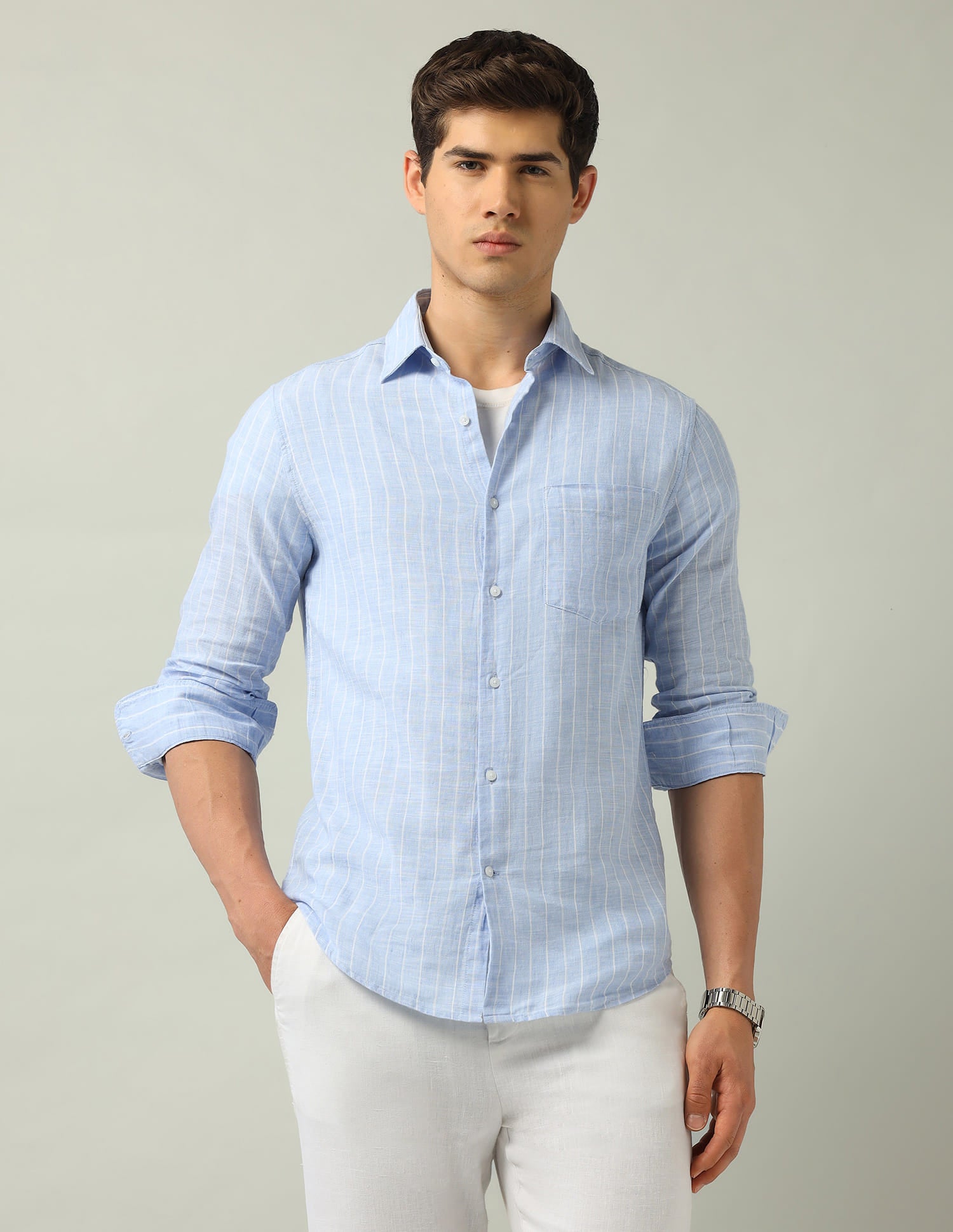 Vertical Stripes Modern Slim Fit Shirt