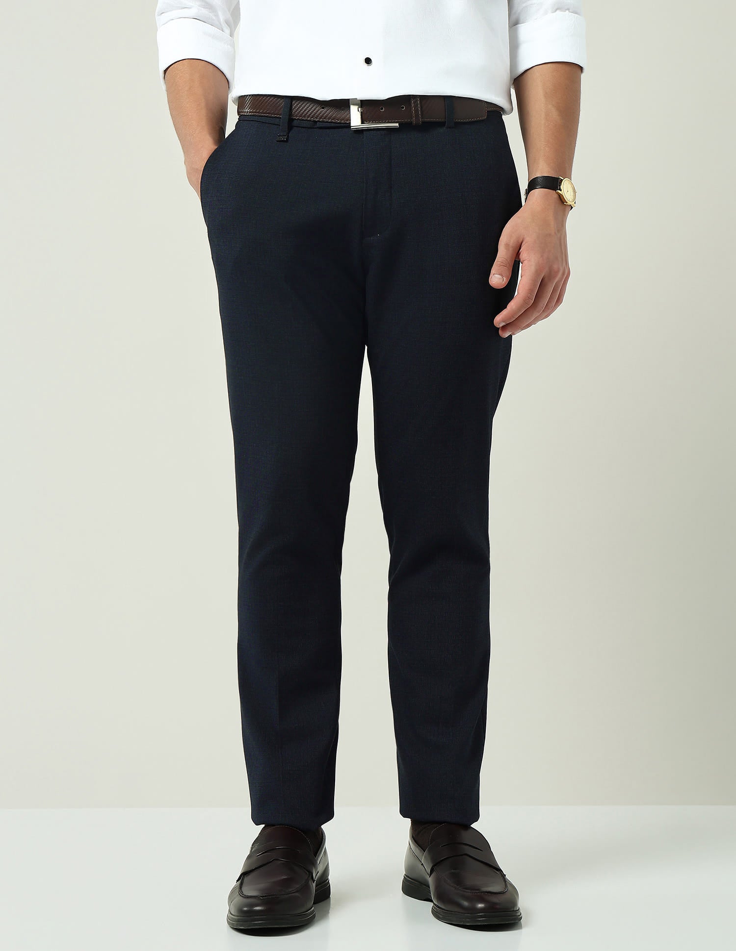 Classic Checked Regular Fit Trousers
