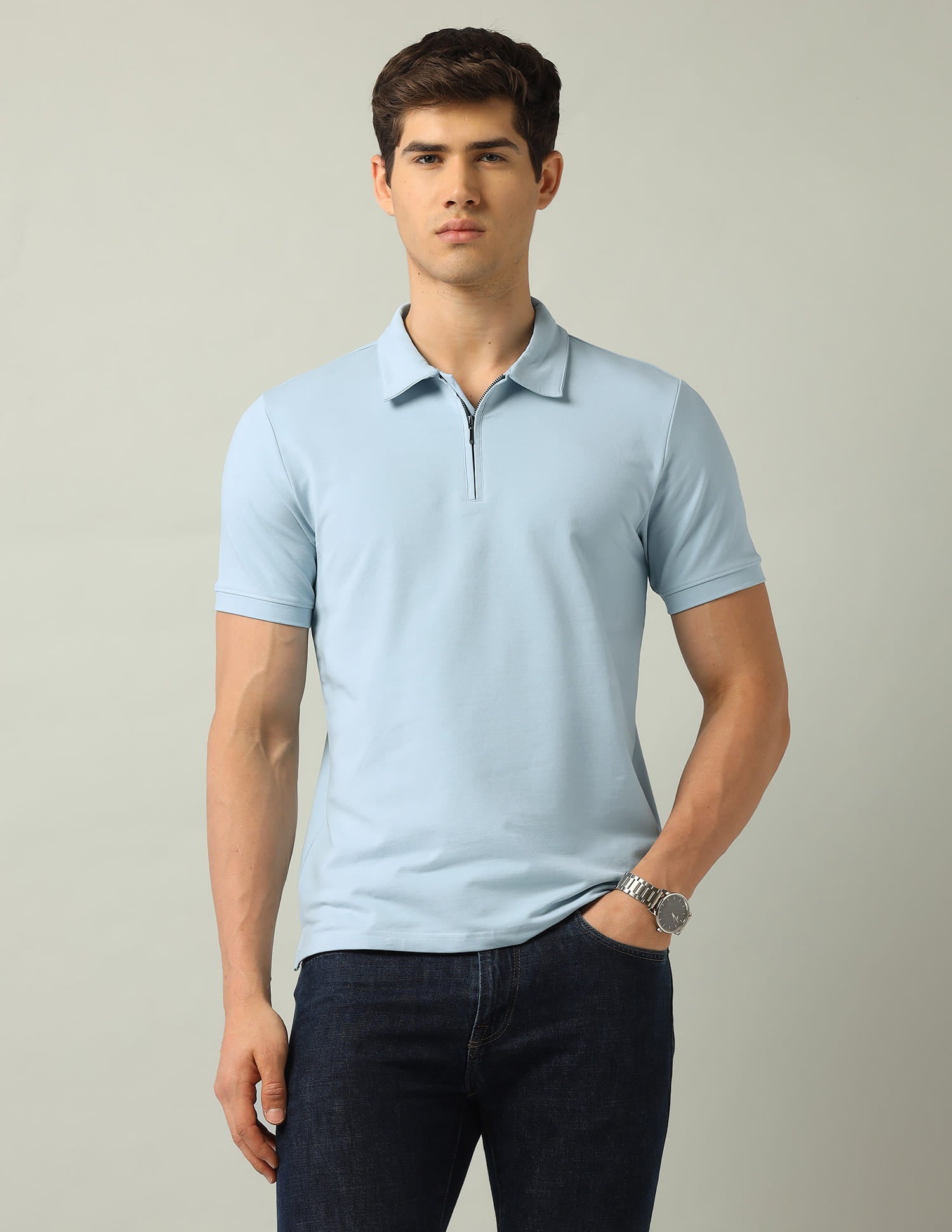 Solid Modern Slim Fit Polo Shirt