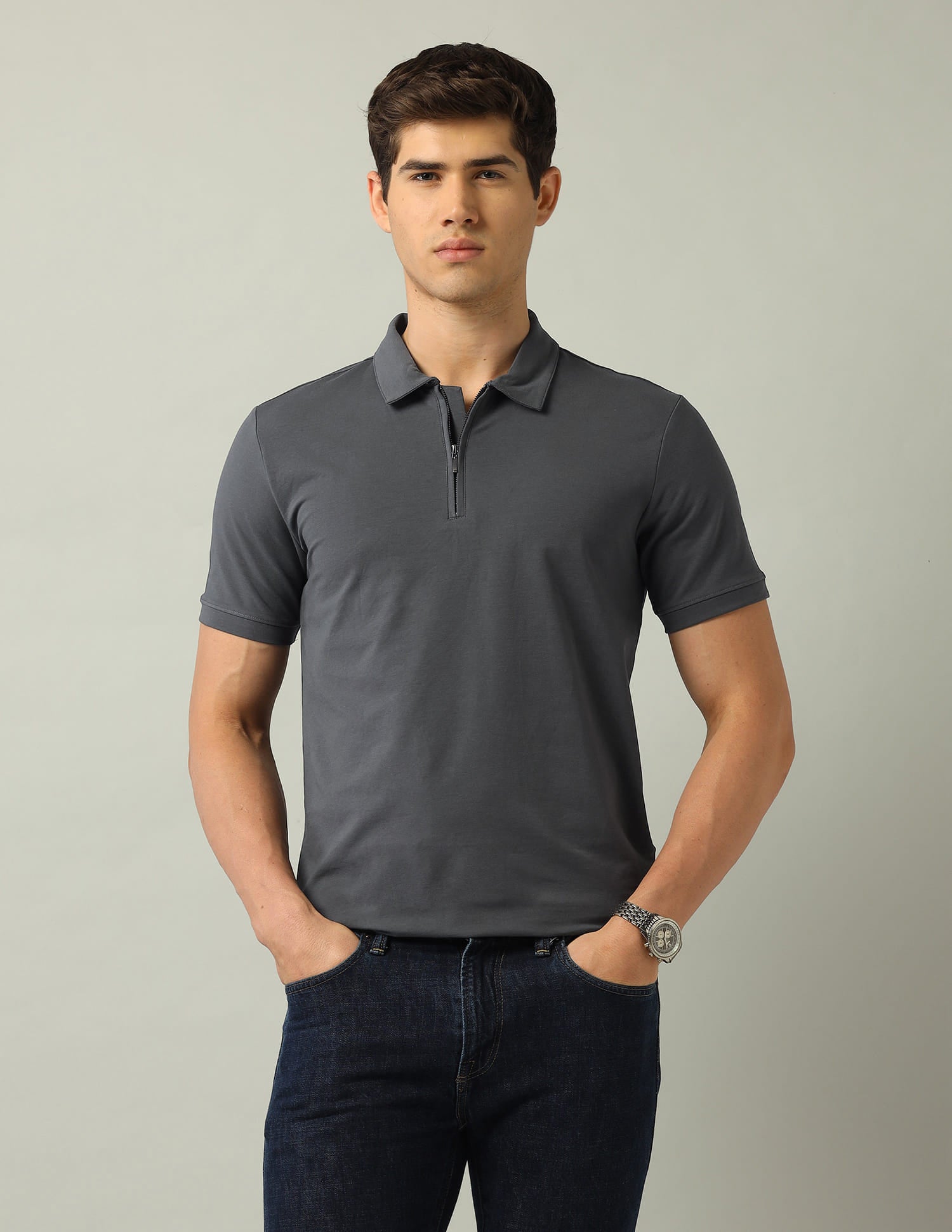Solid Modern Slim Fit Polo Shirt