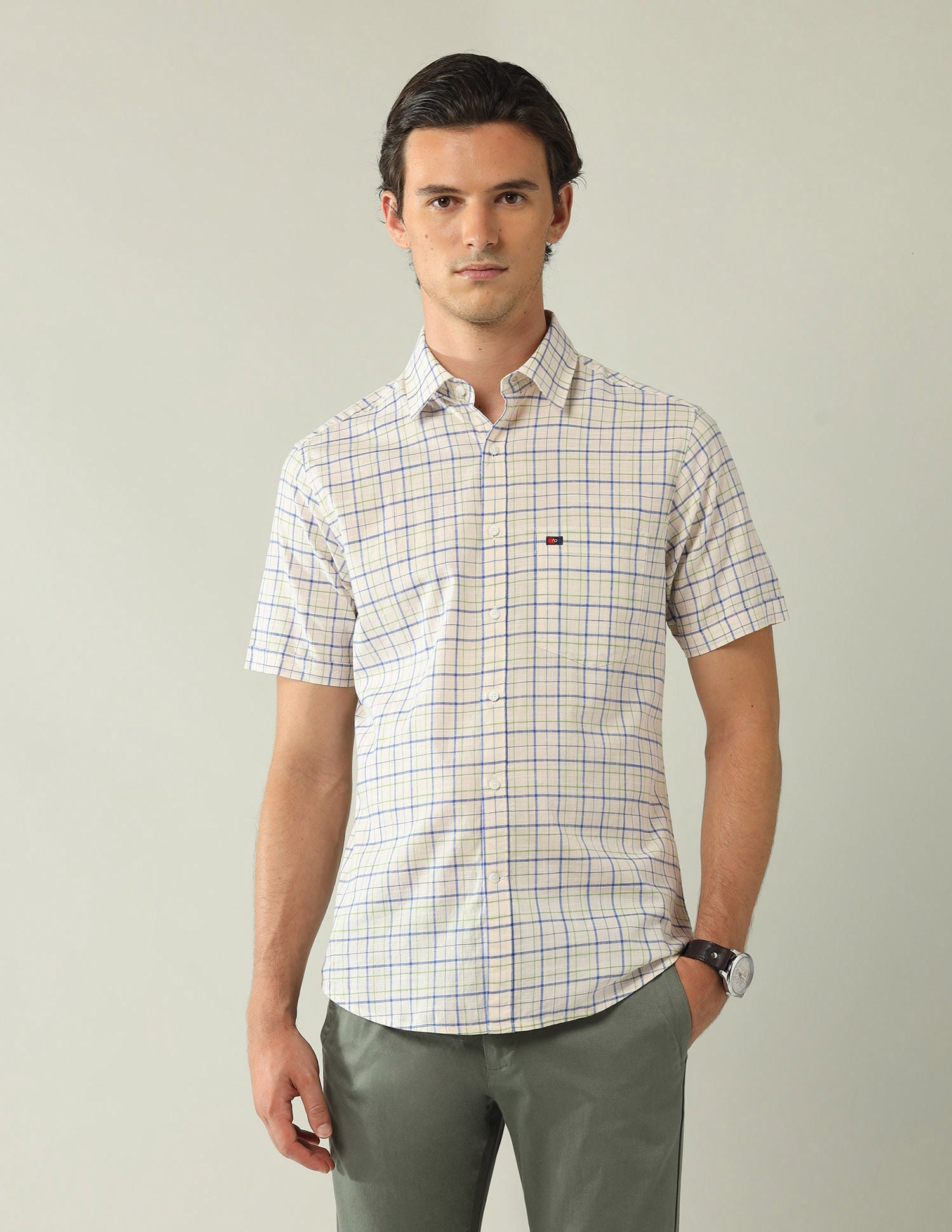 City Chronicles Modern Slim Fit Tartan Checked Shirt
