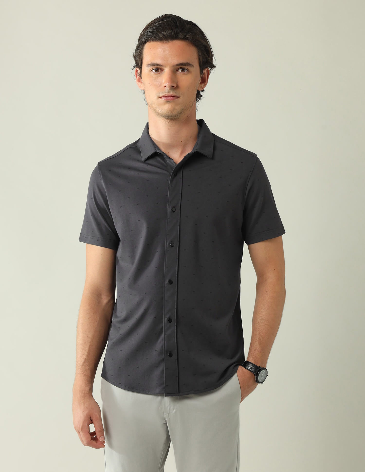 Regular Slim Fit All-Over Printed Shirt