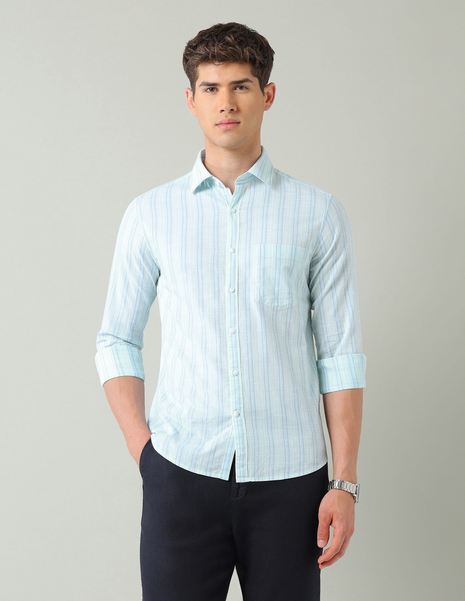 Vertical Striped Regular Fit Shirt