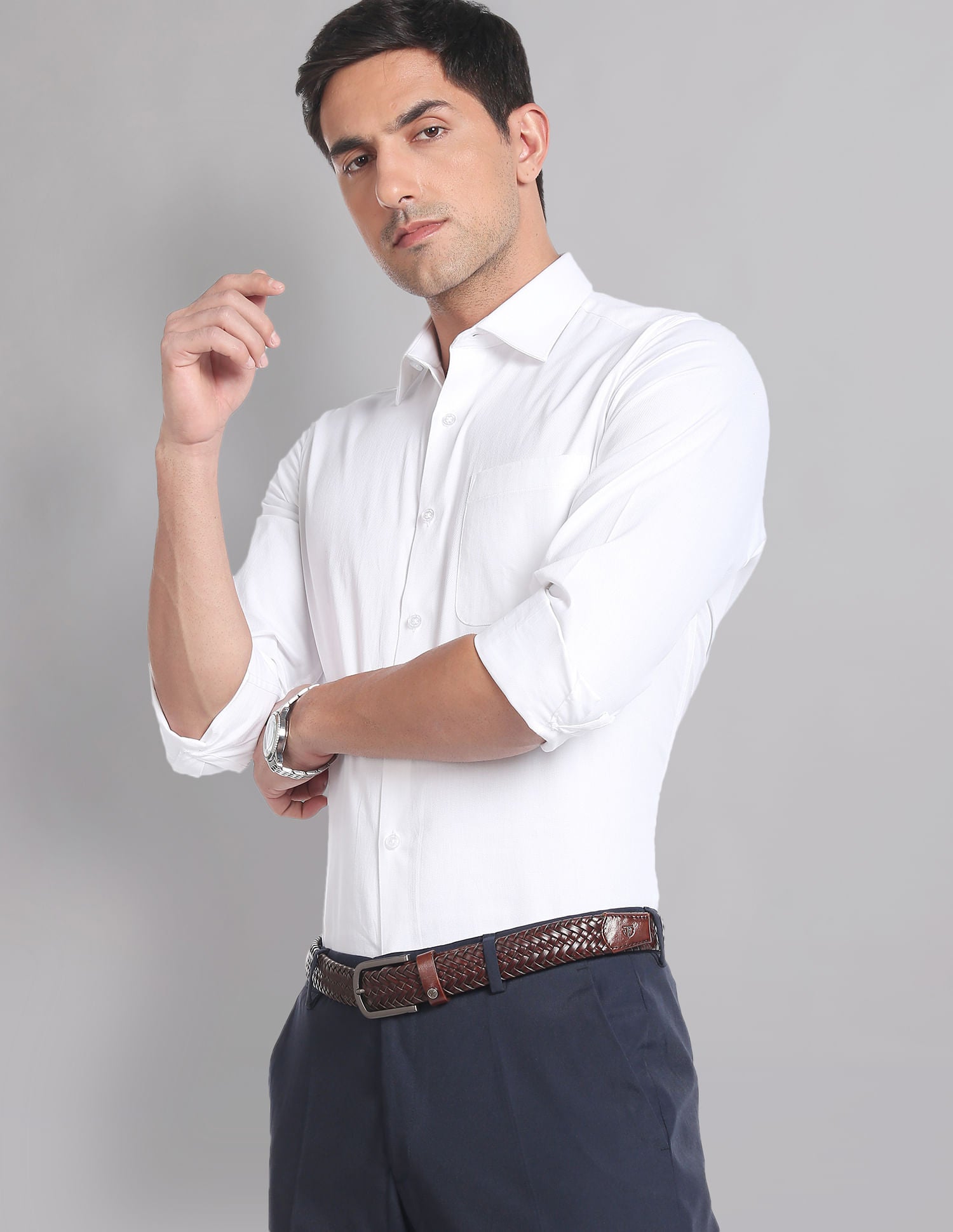 Stylish Regular Fit Cotton Dobby Formal Shirt