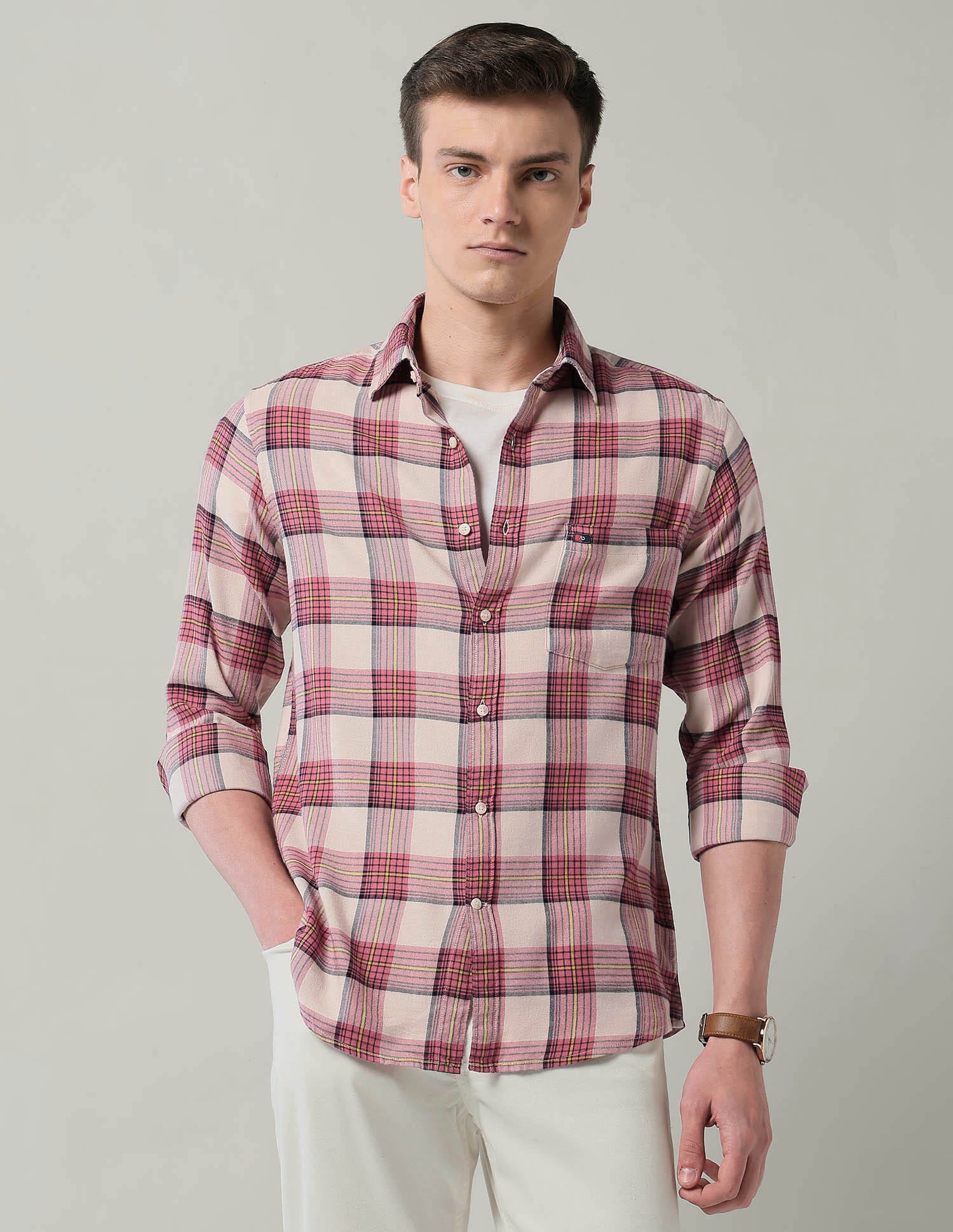 Modern Slim Fit Checked Shirt