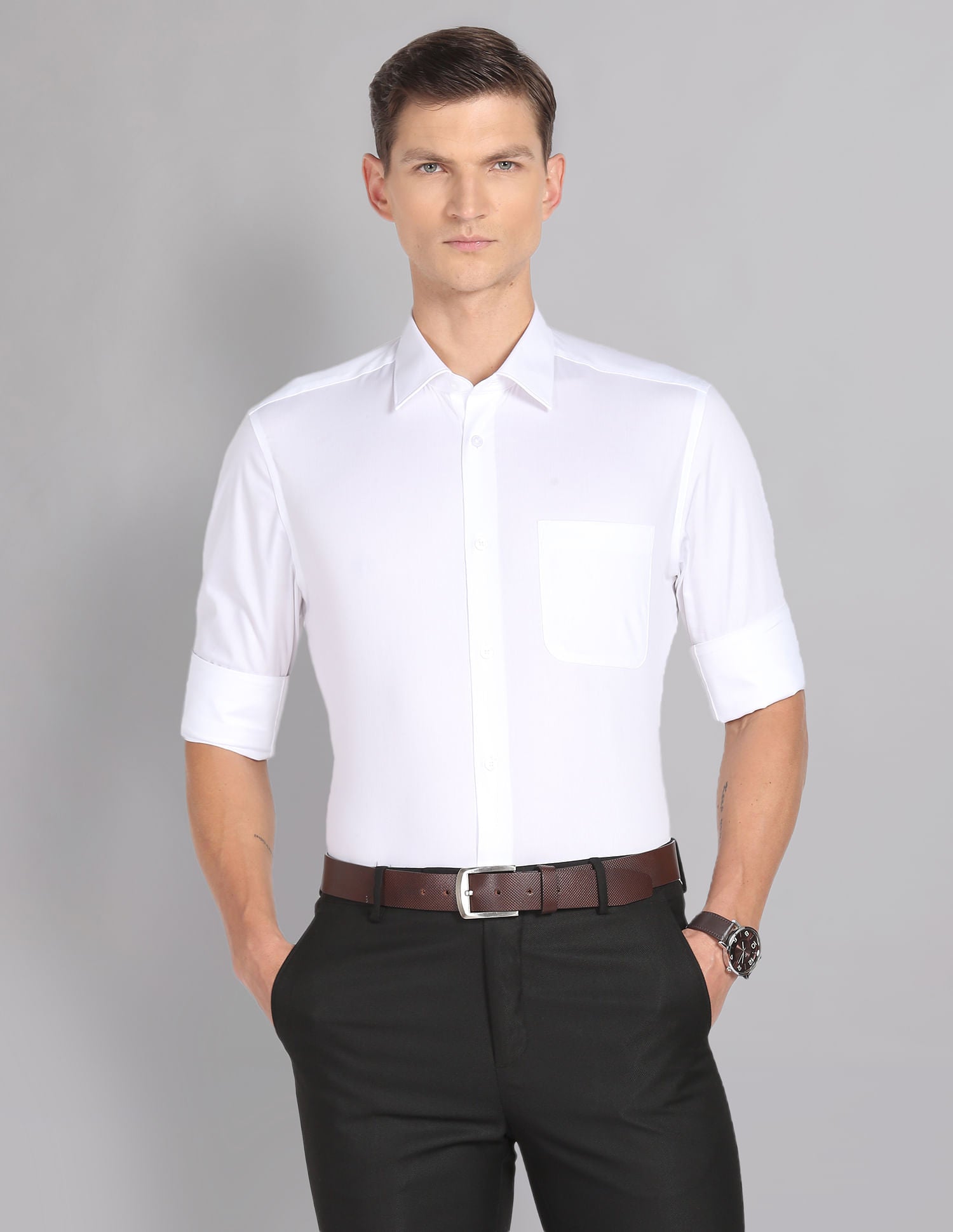 Evening Essential Performix Everlast Press Herringbone Shirt