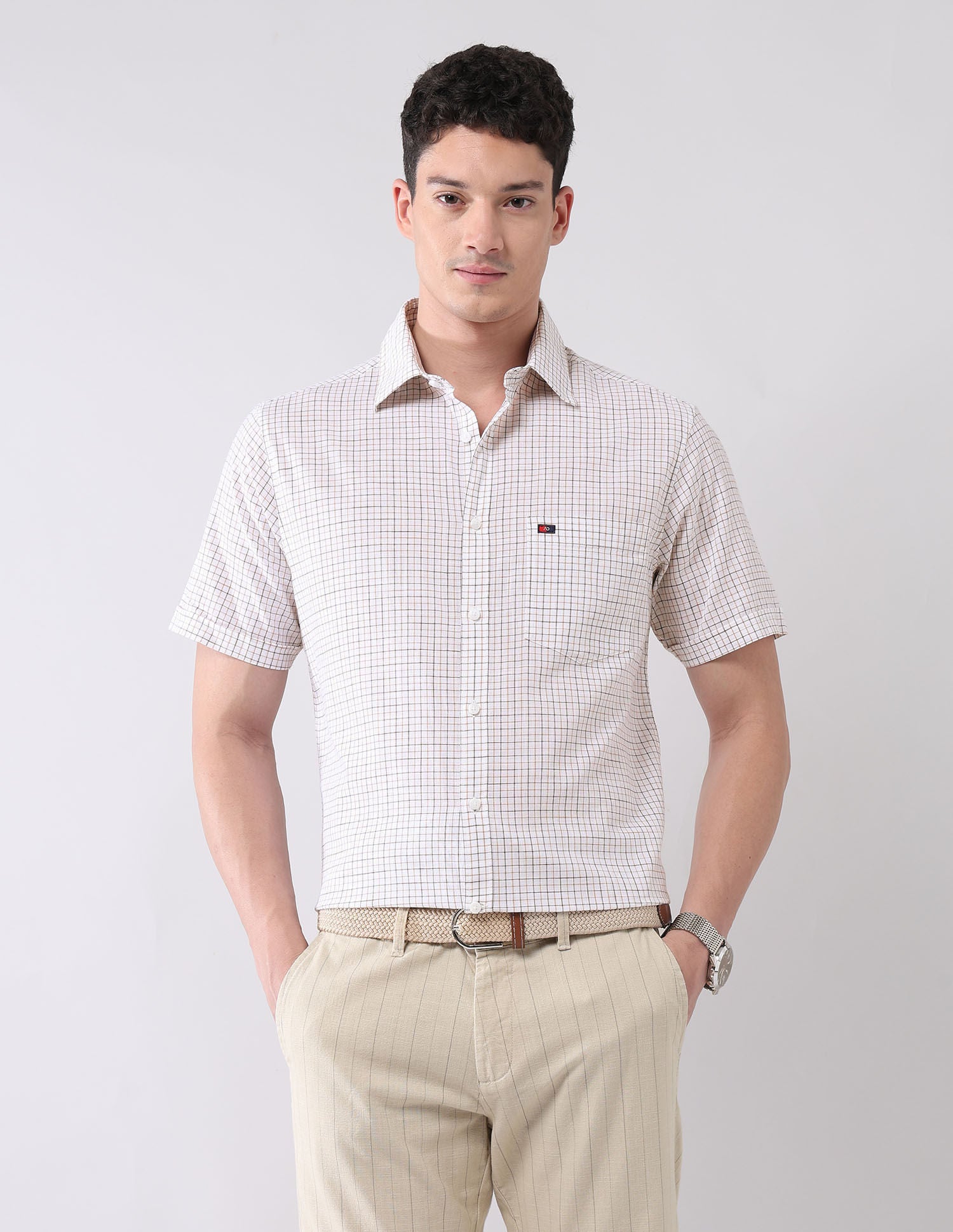 City Chronicles Modern Slim Fit Tartan Checked Shirt